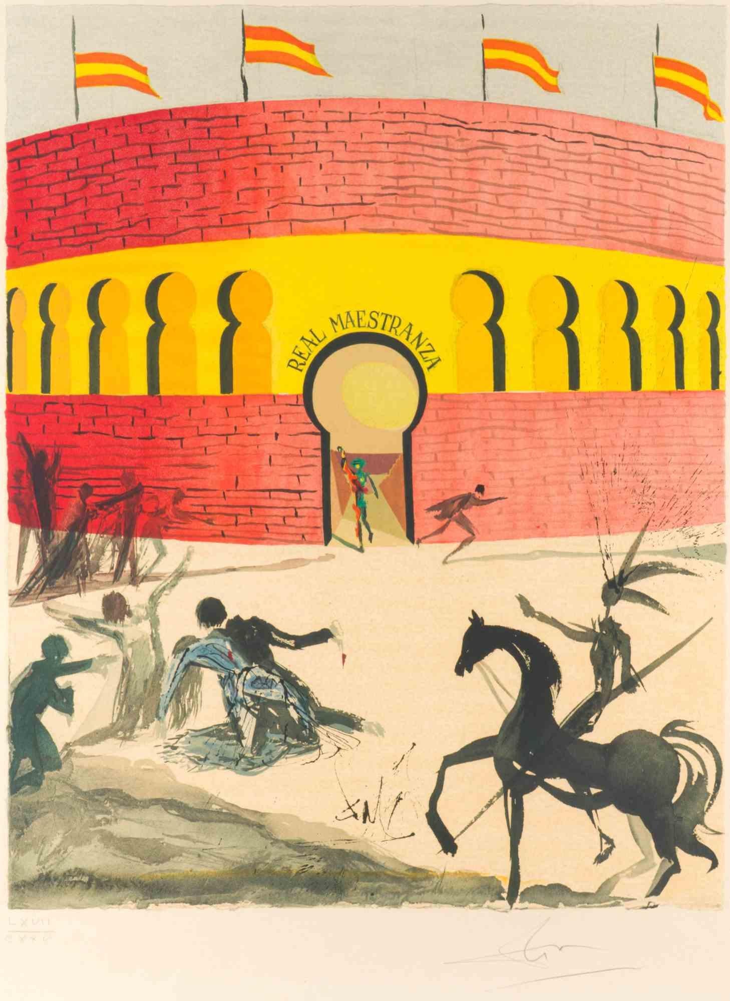 Salvador Dalí Figurative Print - The Death of Carmen - Lithograph - 1970