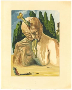 The Devil Logician - Original Woodcut Print by Salvador Dalì - 1963