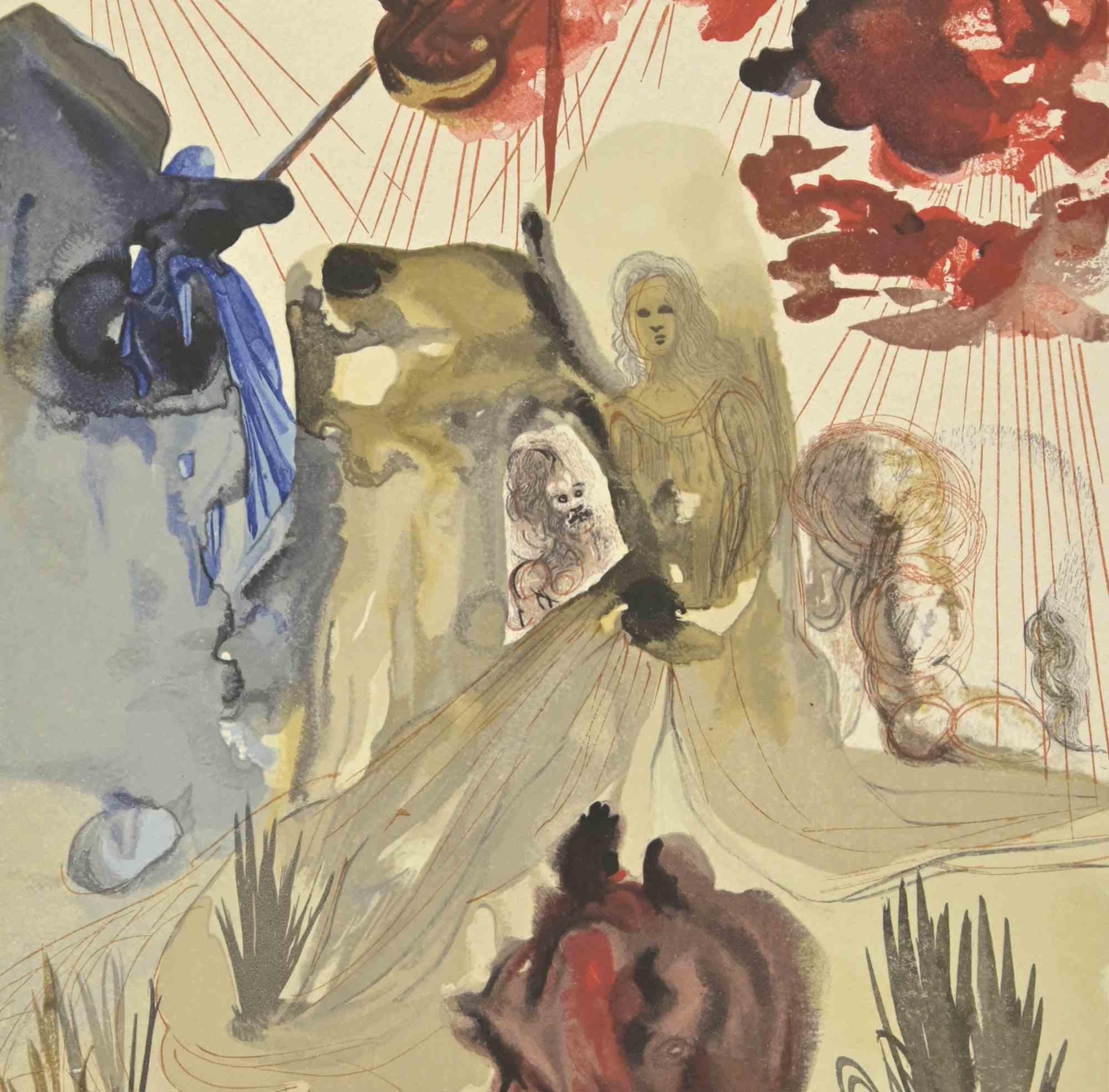 Das Divine Holz – Holzschnitt  - 1963 (Surrealismus), Print, von Salvador Dalí