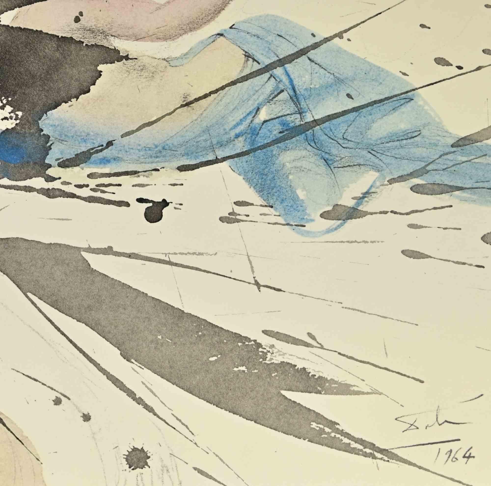 La hambruna - Litografía - 1964 - Print de Salvador Dalí