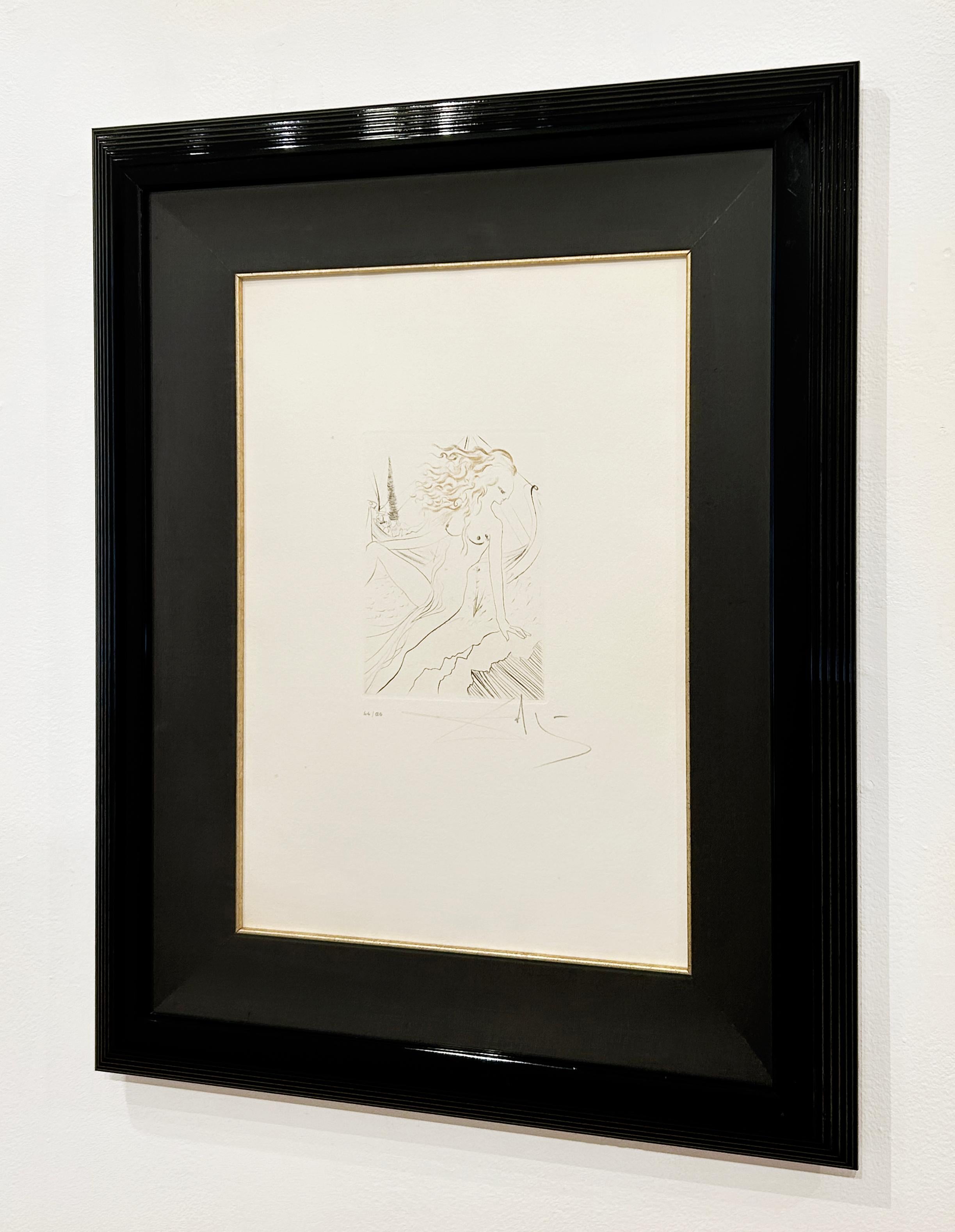 La fiance du roi de Garbe - Noir Figurative Print par Salvador Dalí