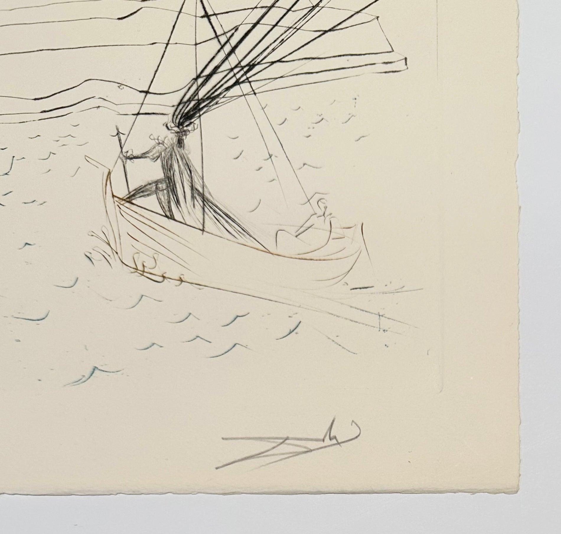 La lotta con Morhoult, da Tristano e Iseult - Print Surrealismo di Salvador Dalí