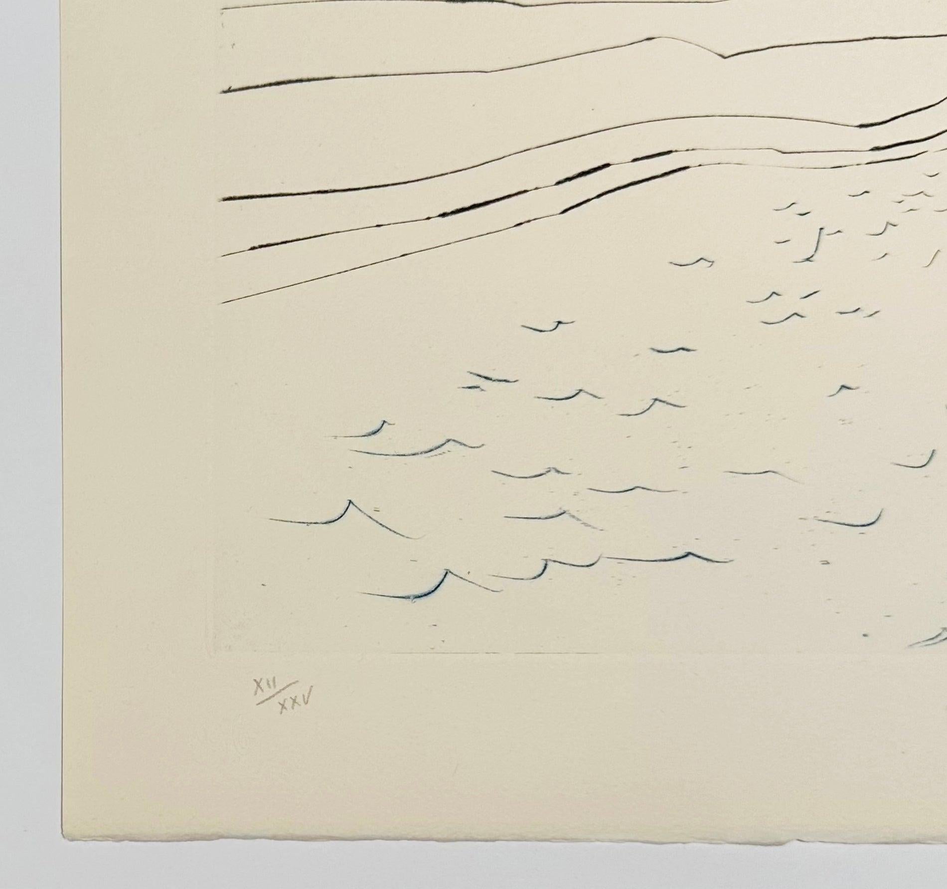 La lotta con Morhoult, da Tristano e Iseult - Figurative Print Beige di Salvador Dalí