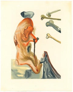 The Fraudulents - Woodcut Print after Salvador Dalì Original Watercolor - 1963