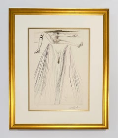 Salvador Dali Color Engraving, Signed, 1970, The Giant Beliagog