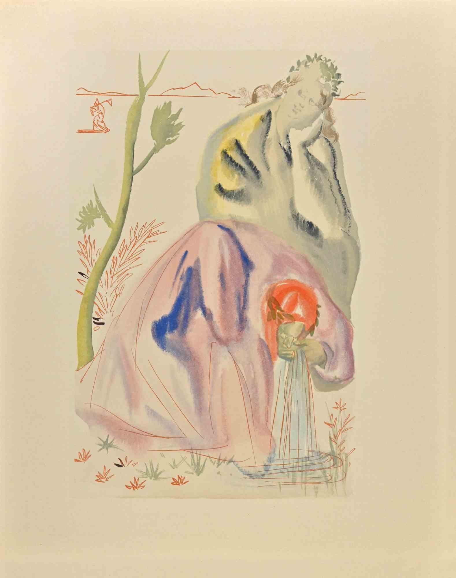 Figurative Print di Salvador Dalí - L'età dell'oro dalla serie "La Divina Commedia" - Stampa xilografica - 1963