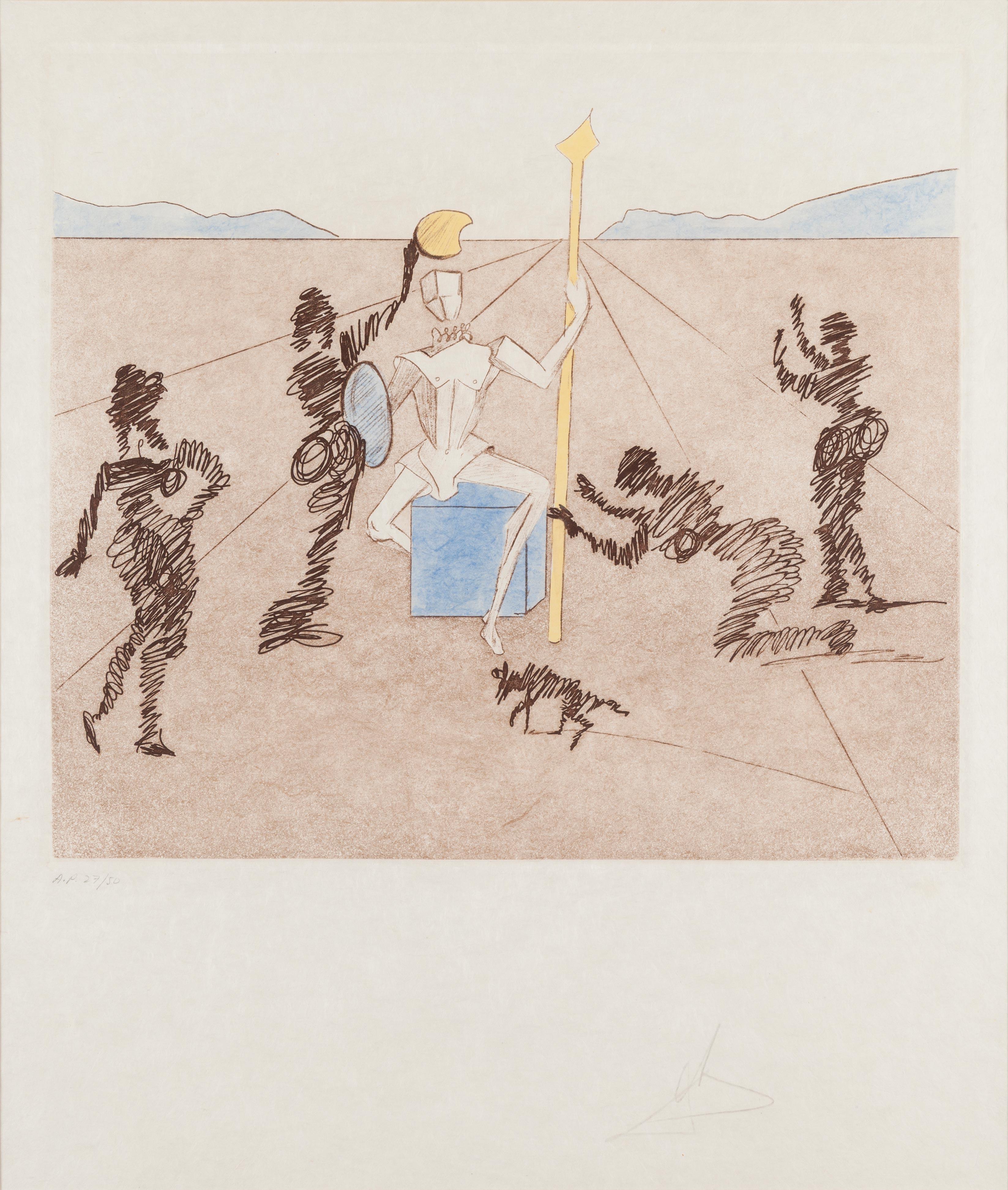 El Casco de Oro de Mandrino - Print de Salvador Dalí