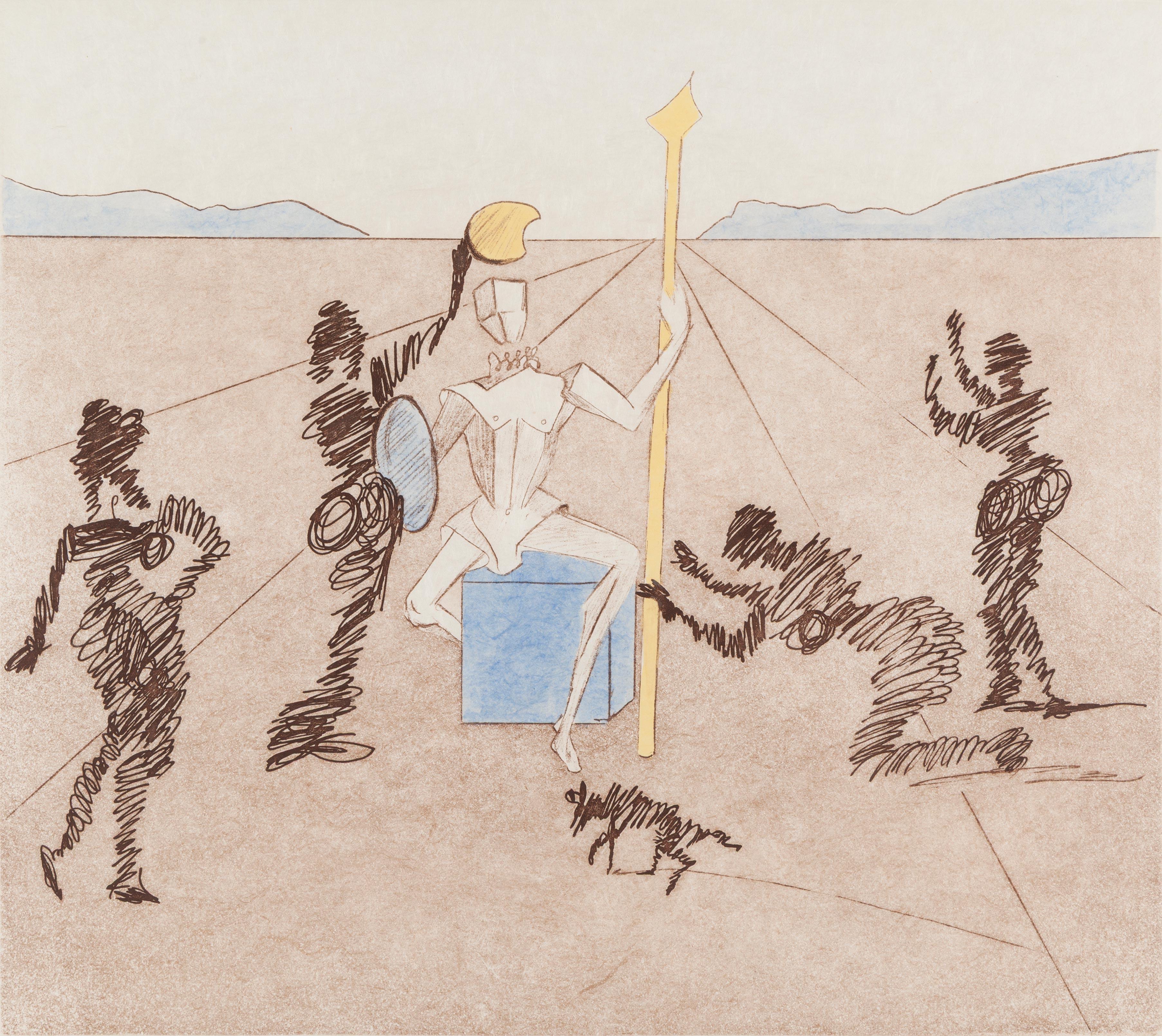 El Casco de Oro de Mandrino - Print Surrealista de Salvador Dalí