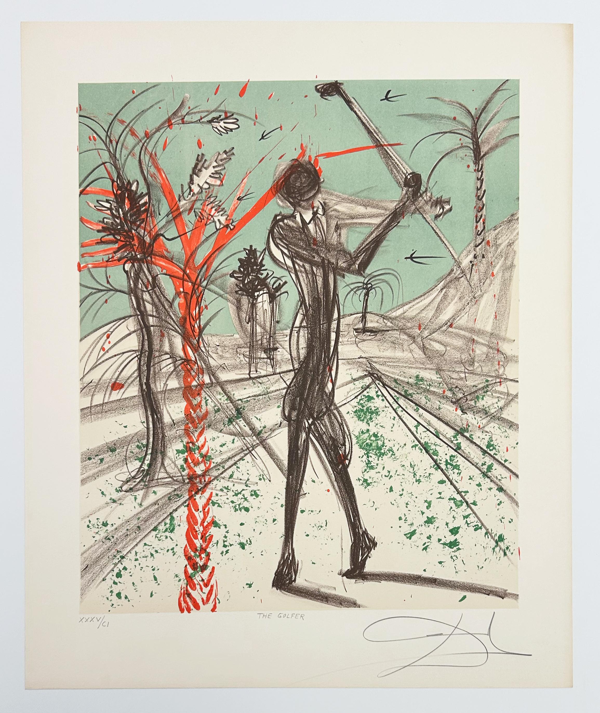 The Golfer - Print by Salvador Dalí