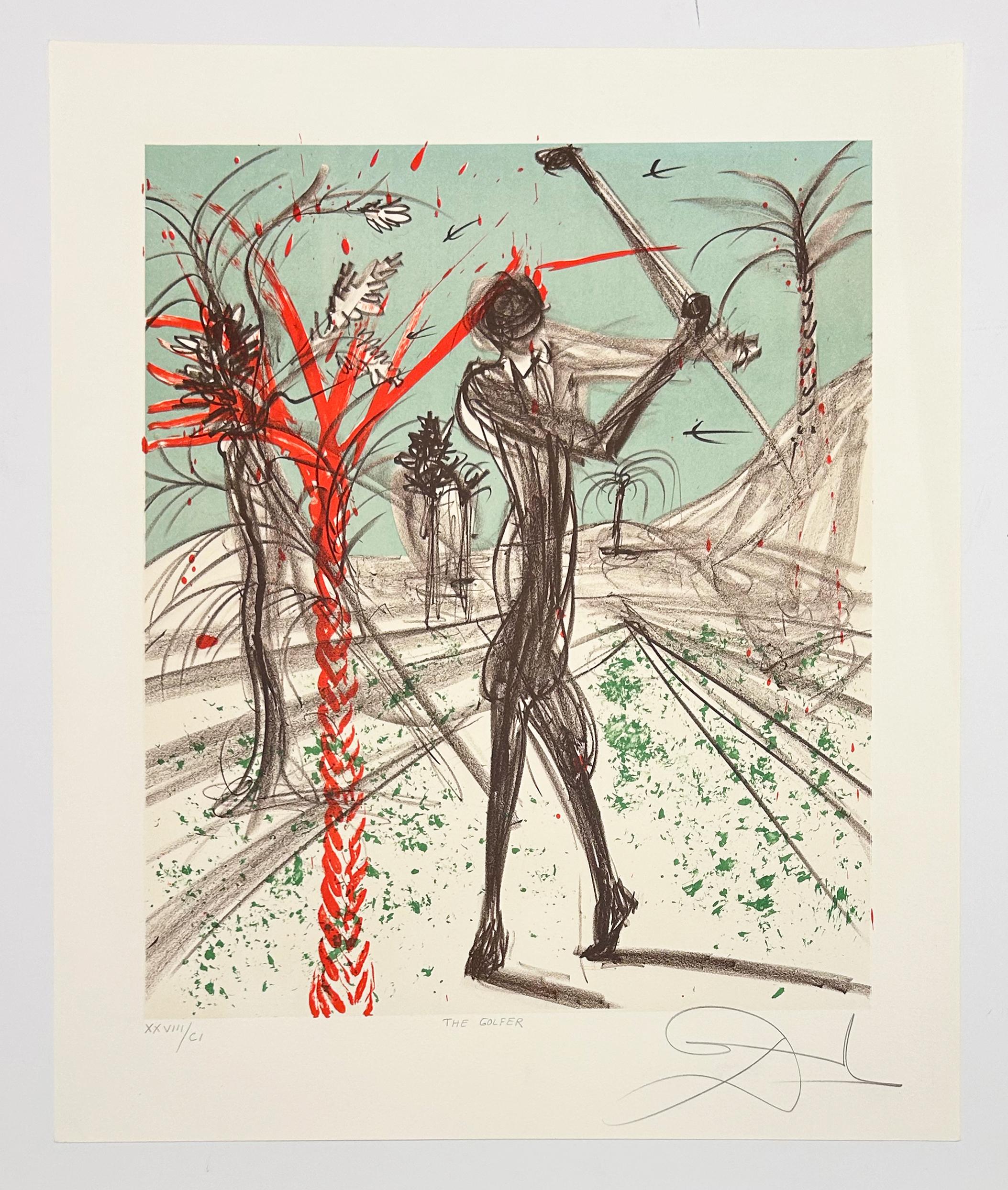 The Golfer - Surréalisme Print par Salvador Dalí
