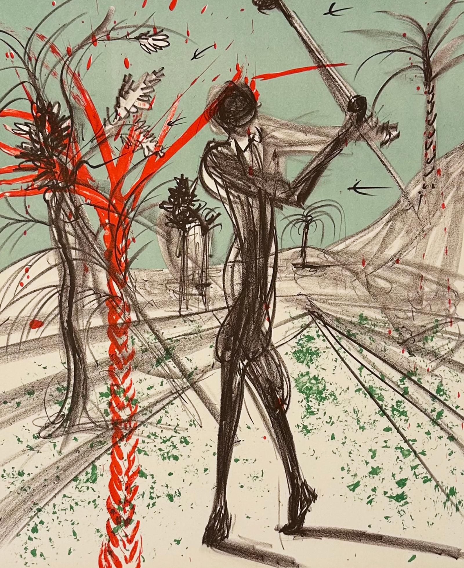 Salvador Dalí Abstract Print - The Golfer