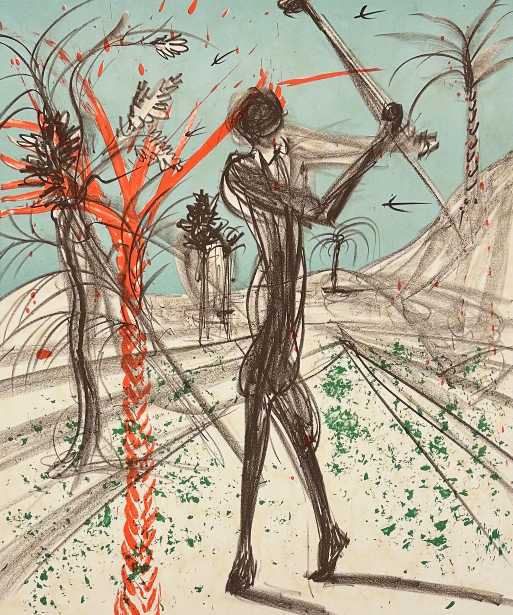 Salvador Dalí Figurative Print - The Golfer