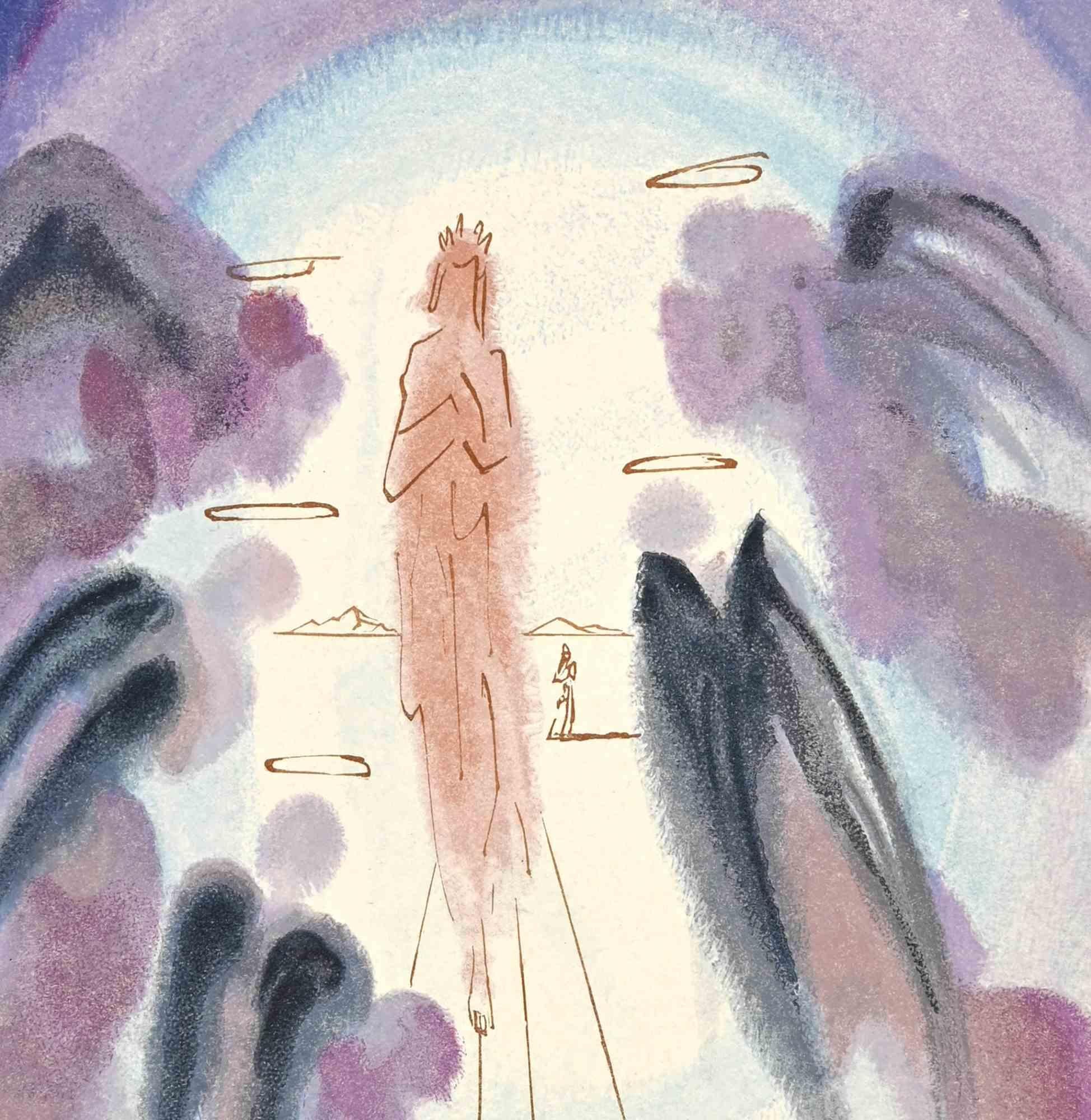 El cielo de las estrellas fijas - Canción 25 -  Paraíso - Xilografía - 1963 - Print de Salvador Dalí