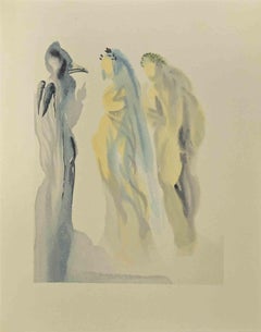 The Heaven of Venus - The Divine Comedy - Woodcut  - 1963