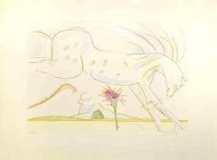 Das Pferd und der Wolf – Radierung  - 1974