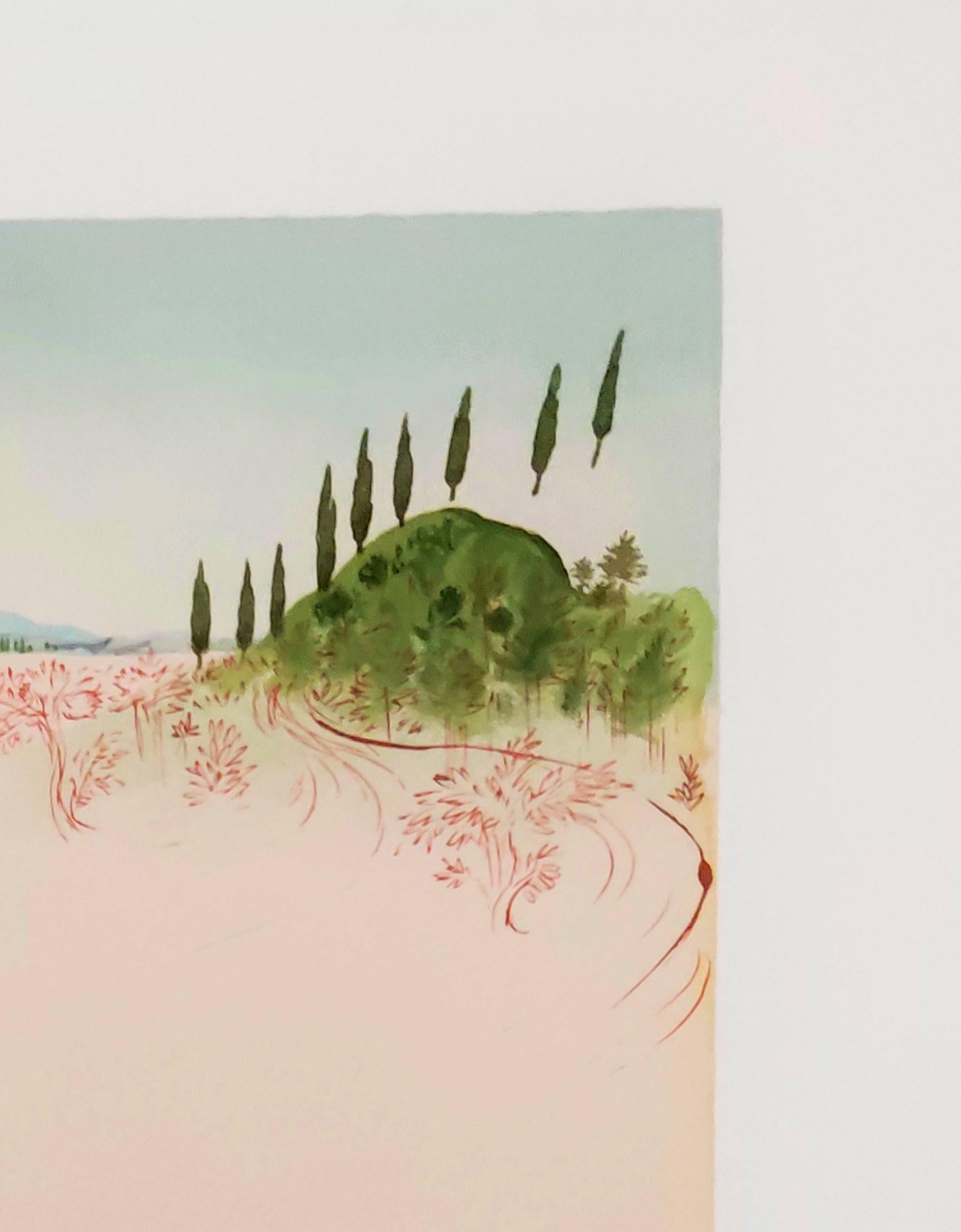 The Inferno, Canto 1 - Departure for the Great Journey - Surrealist Print by Salvador Dalí