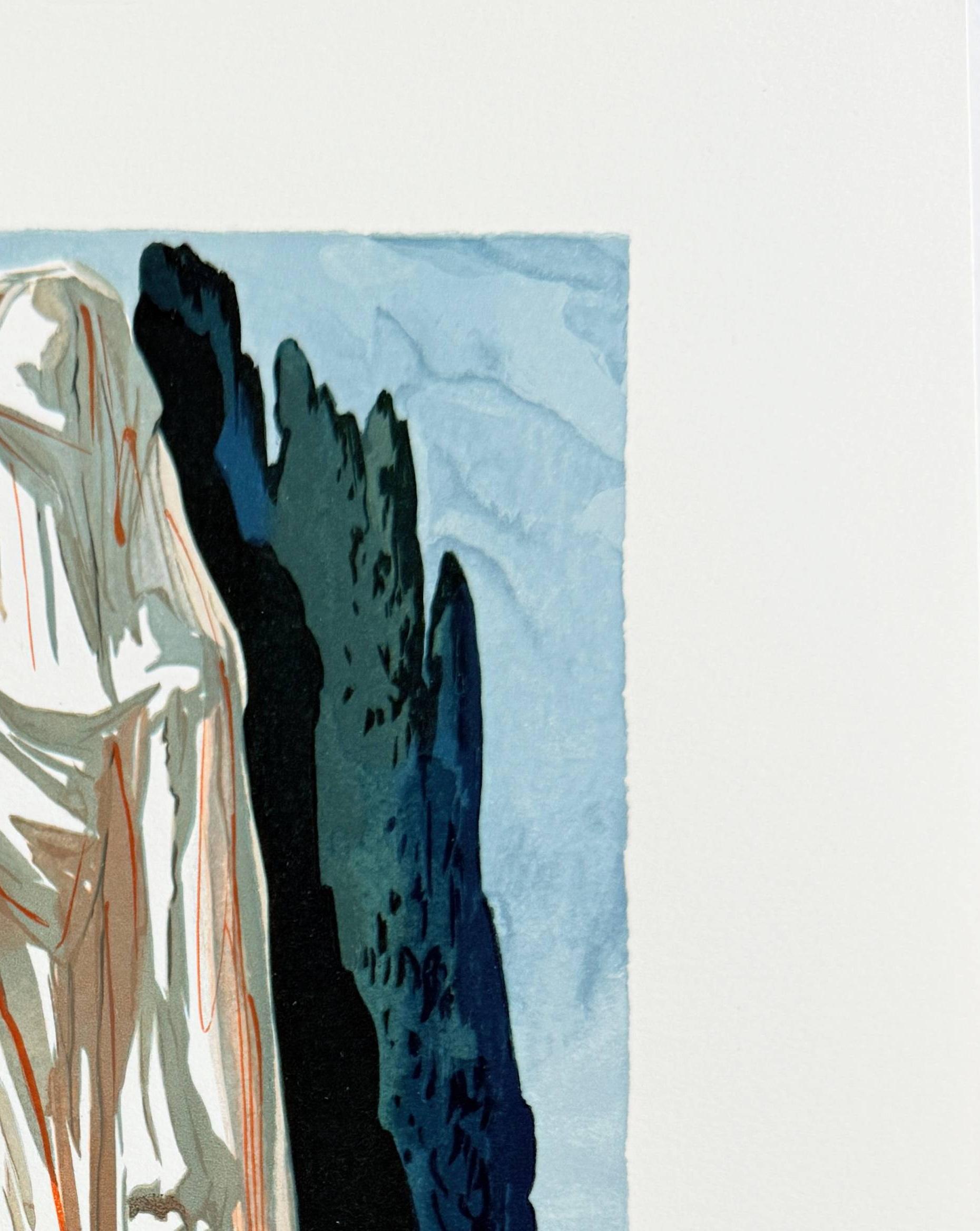 The Inferno, Canto 10 - The Heretics - Black Print by Salvador Dalí