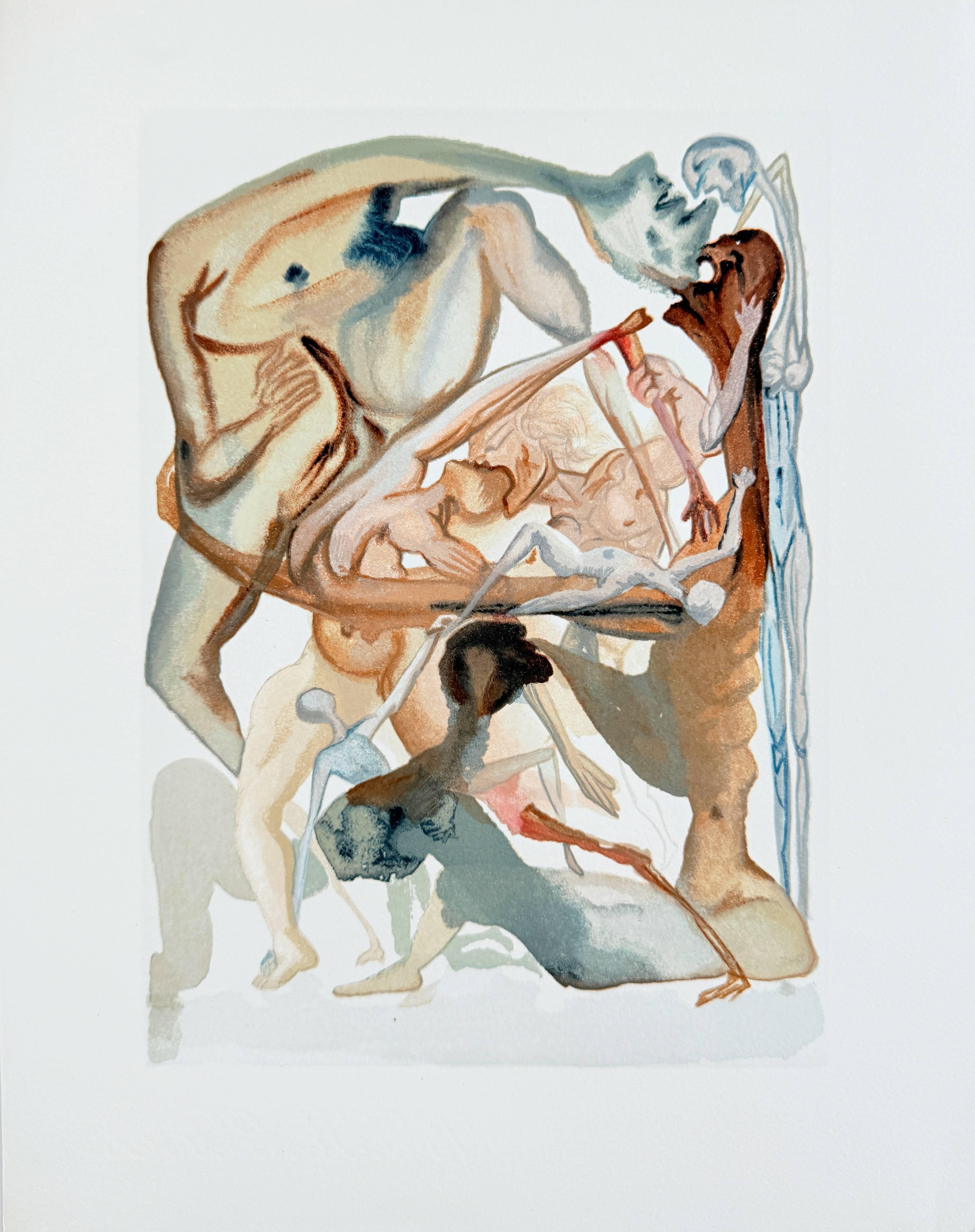 The Inferno, Canto 11 - On the Edge of the Seventh Circle - Modern Art by Salvador Dalí