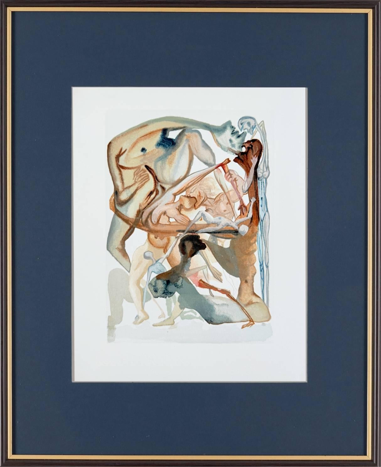 The Inferno, Canto 11 - On the Edge of the Seventh Circle - Print by Salvador Dalí