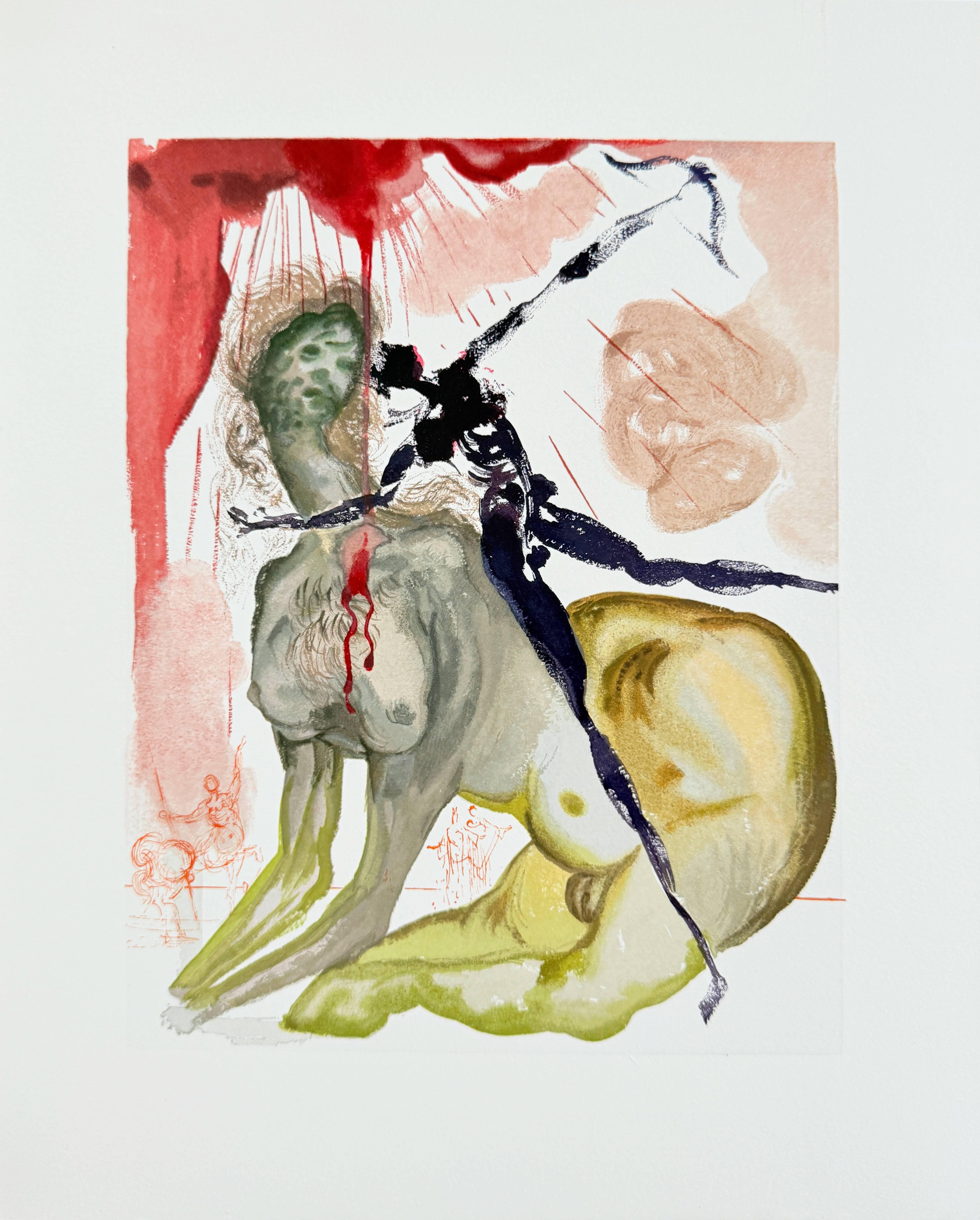 The Inferno, Canto 12 - The Minotaur - Print by Salvador Dalí