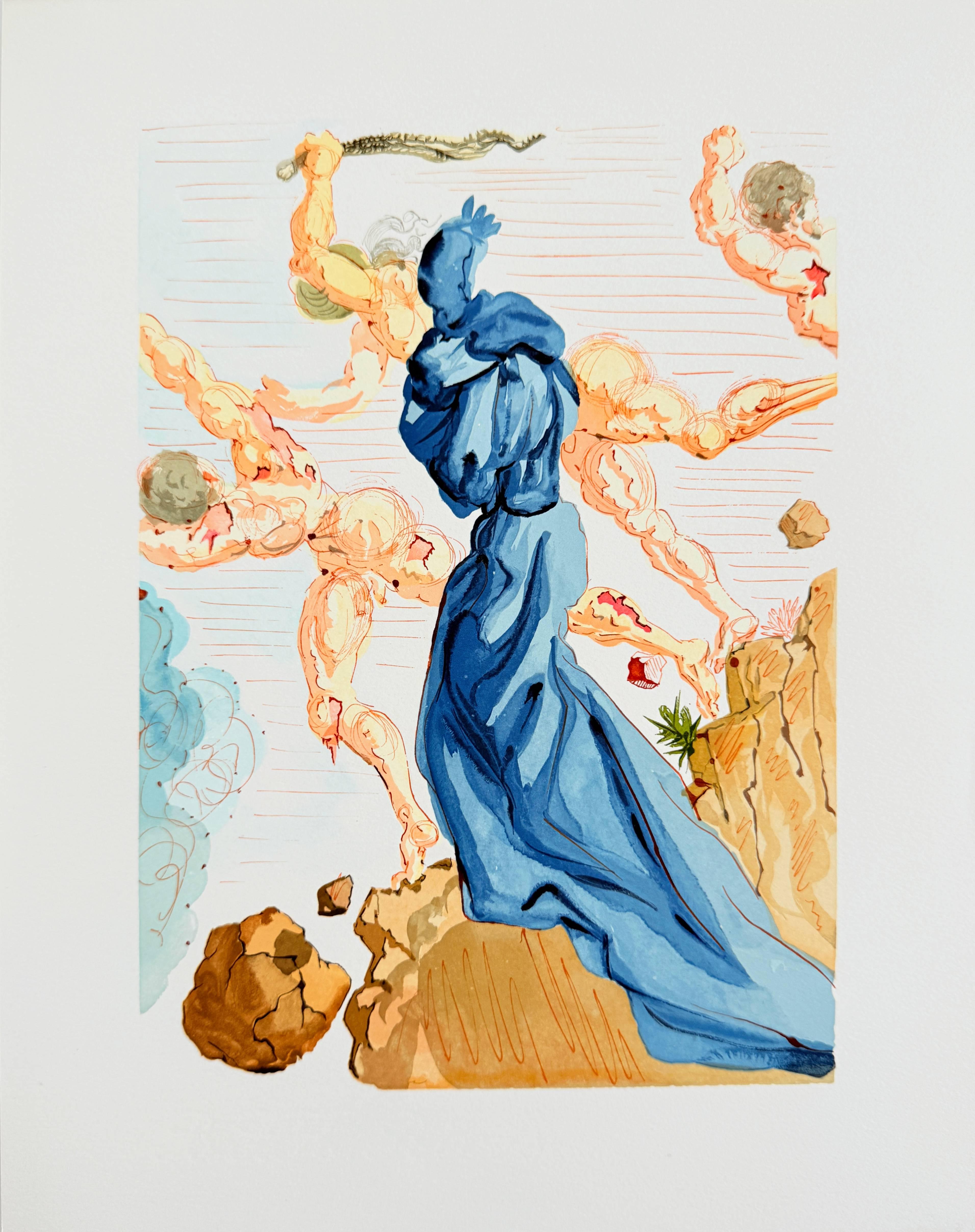 The Inferno, Canto 15 - The Hard Margins - Print by Salvador Dalí