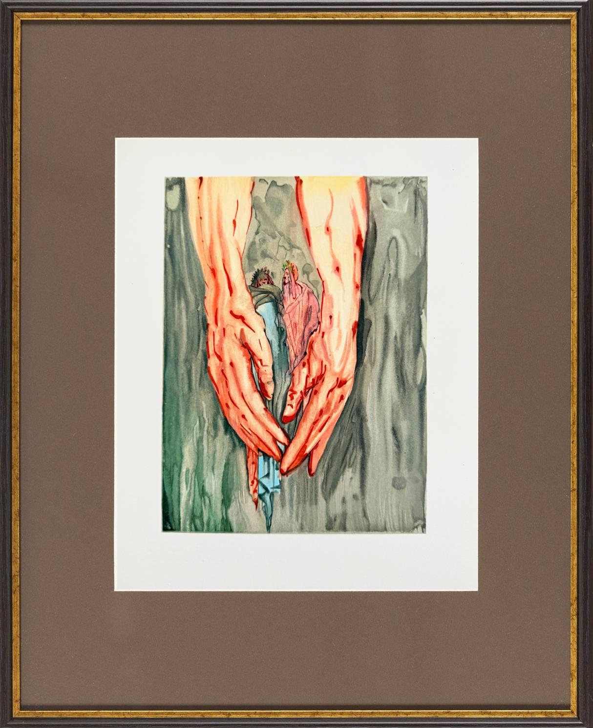 Salvador Dalí Print - The Inferno, Canto 16 - The Mount of Geryon