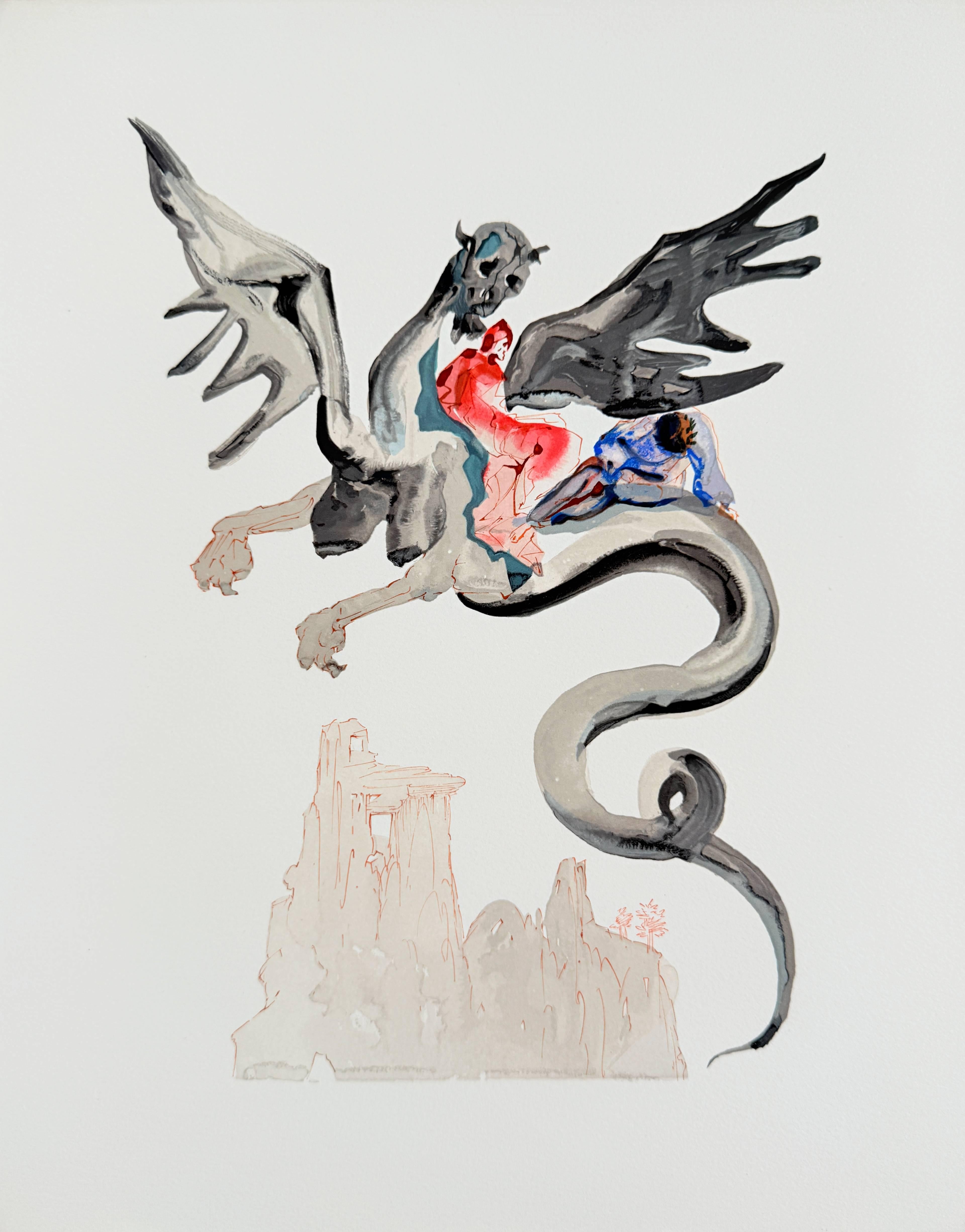 The Inferno, Canto 17 - The Usurers - Print by Salvador Dalí