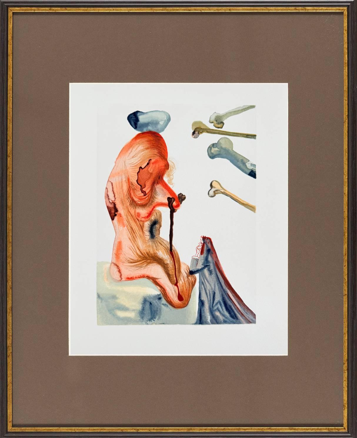 The Inferno, Canto 18  - Les Trompeurs - Print by Salvador Dalí