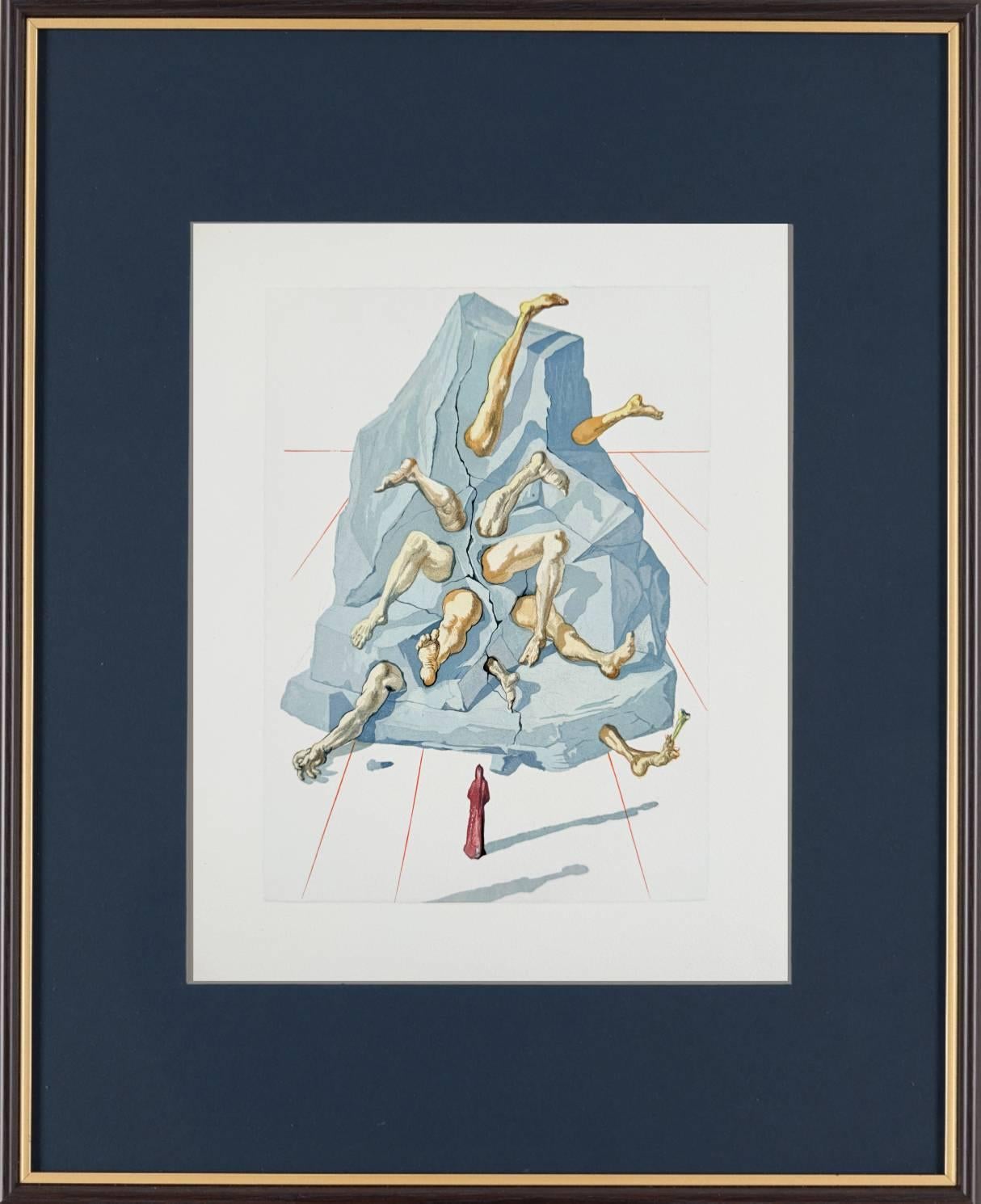 The Inferno, Canto 19 - The Simonists - Print by Salvador Dalí