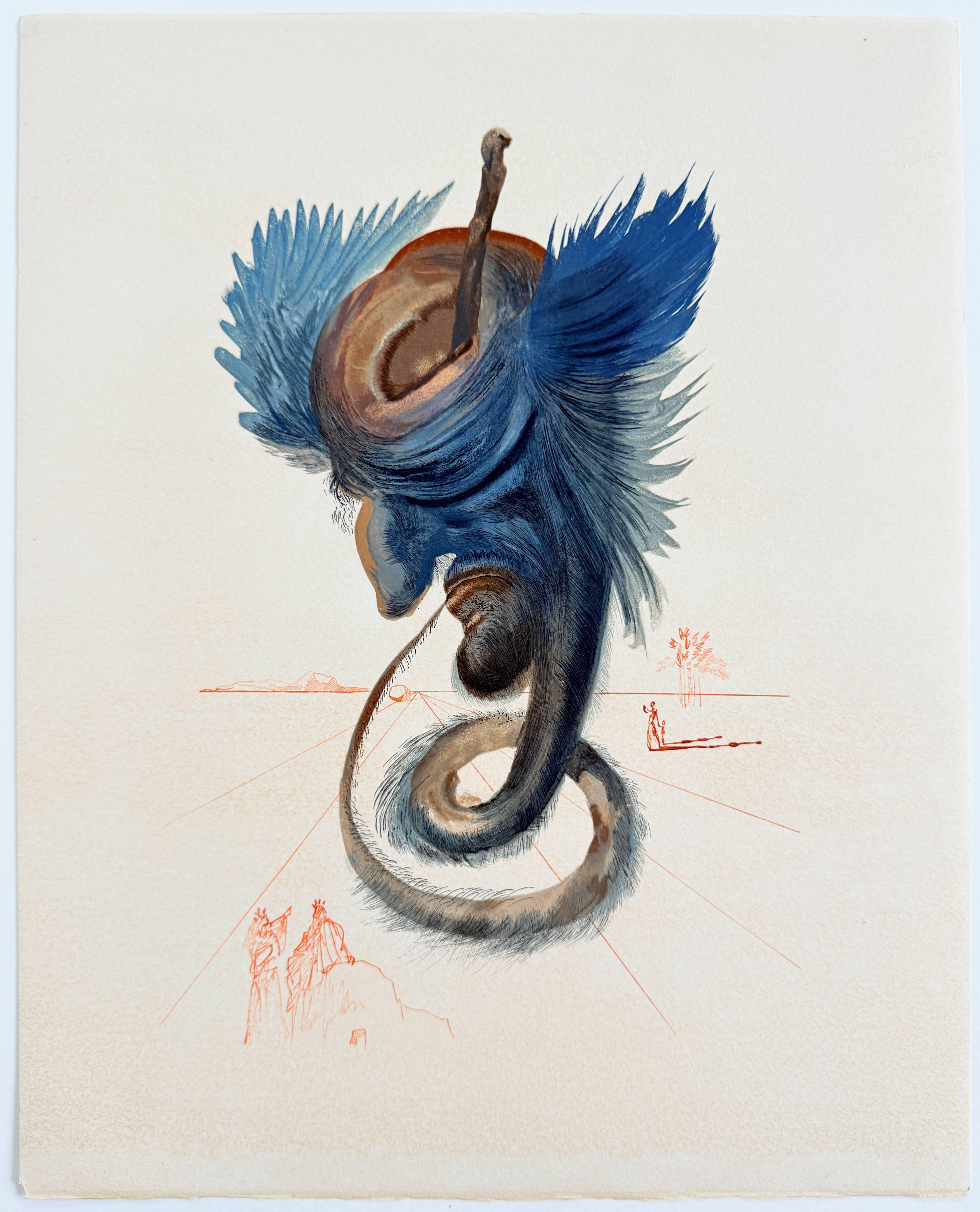 The Inferno, Canto 20 - Devins et sorciers - Modern Print by Salvador Dalí