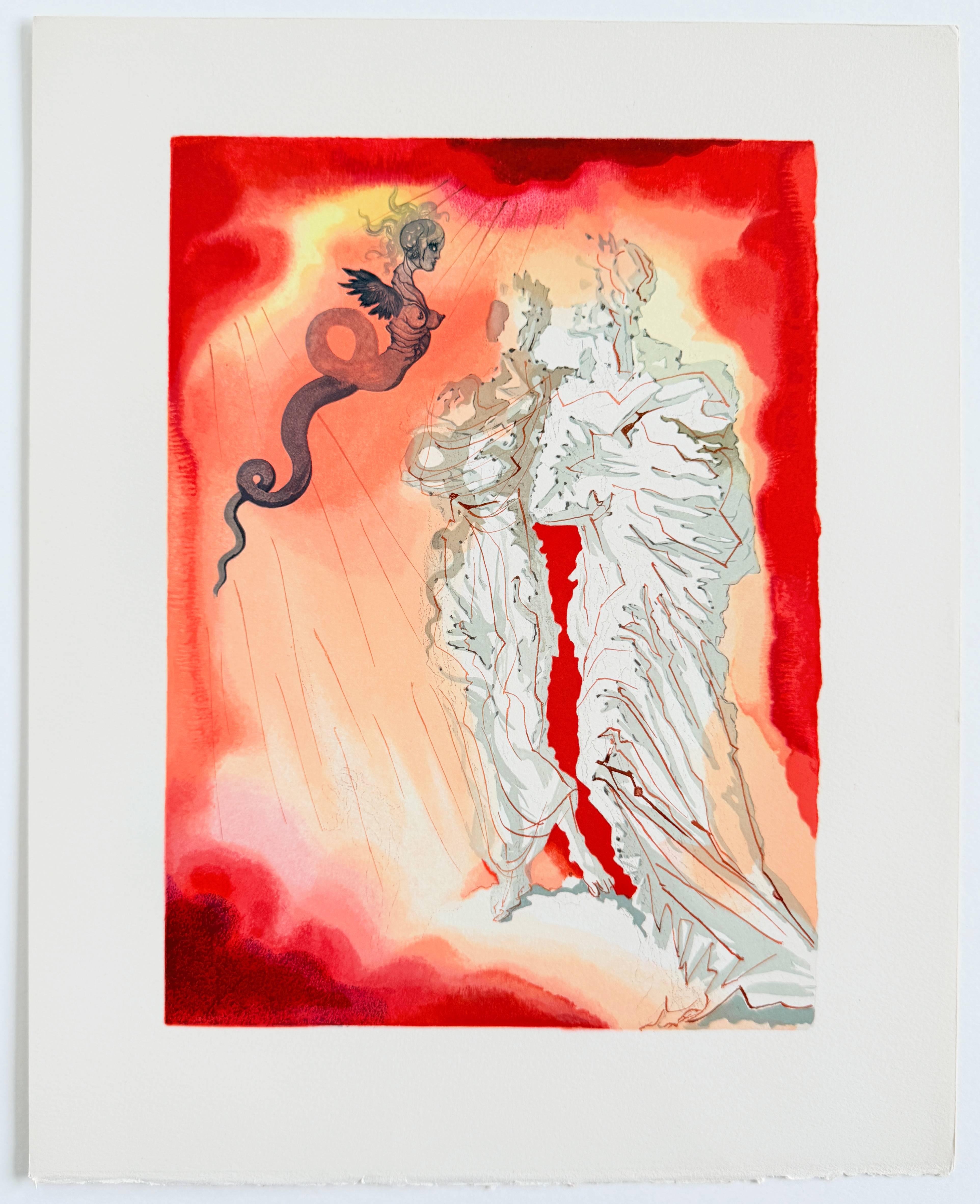 The Inferno, Canto 21 - Le Diable noir - Modern Print by Salvador Dalí