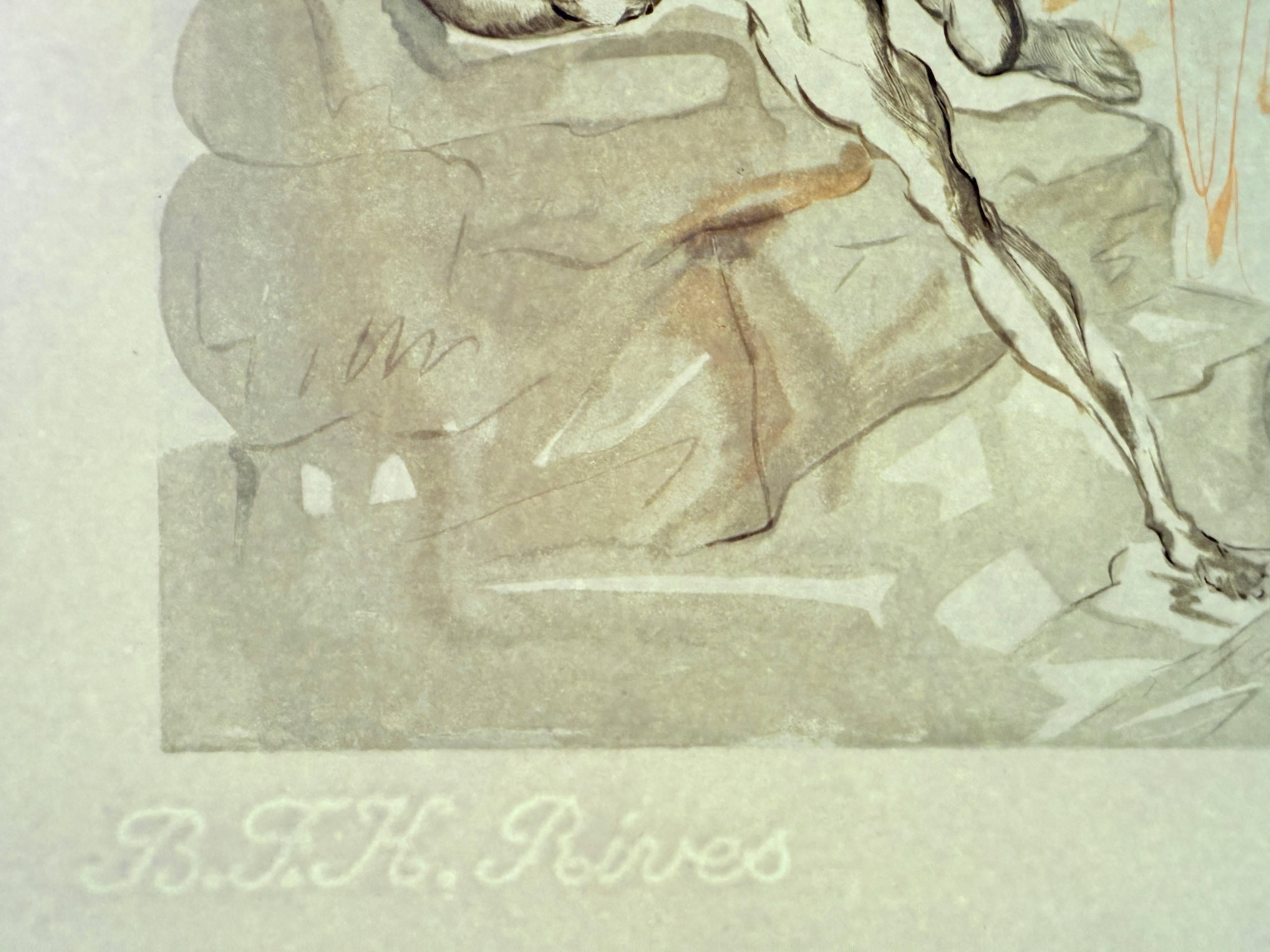 The Inferno, Canto 24 - Les Voleurs - Modern Print by Salvador Dalí