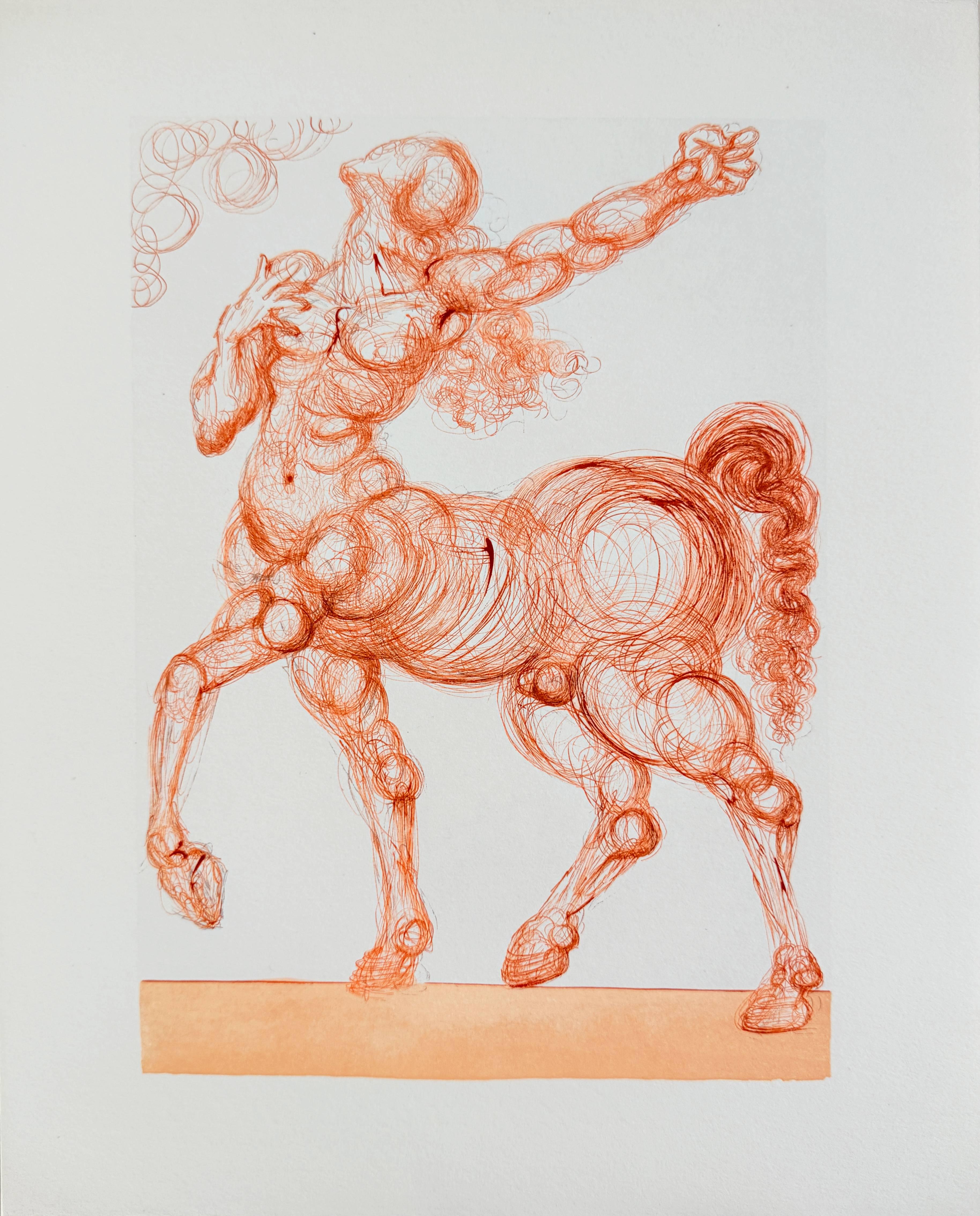 The Inferno, Canto 25 - The Centaur - Modern Art by Salvador Dalí