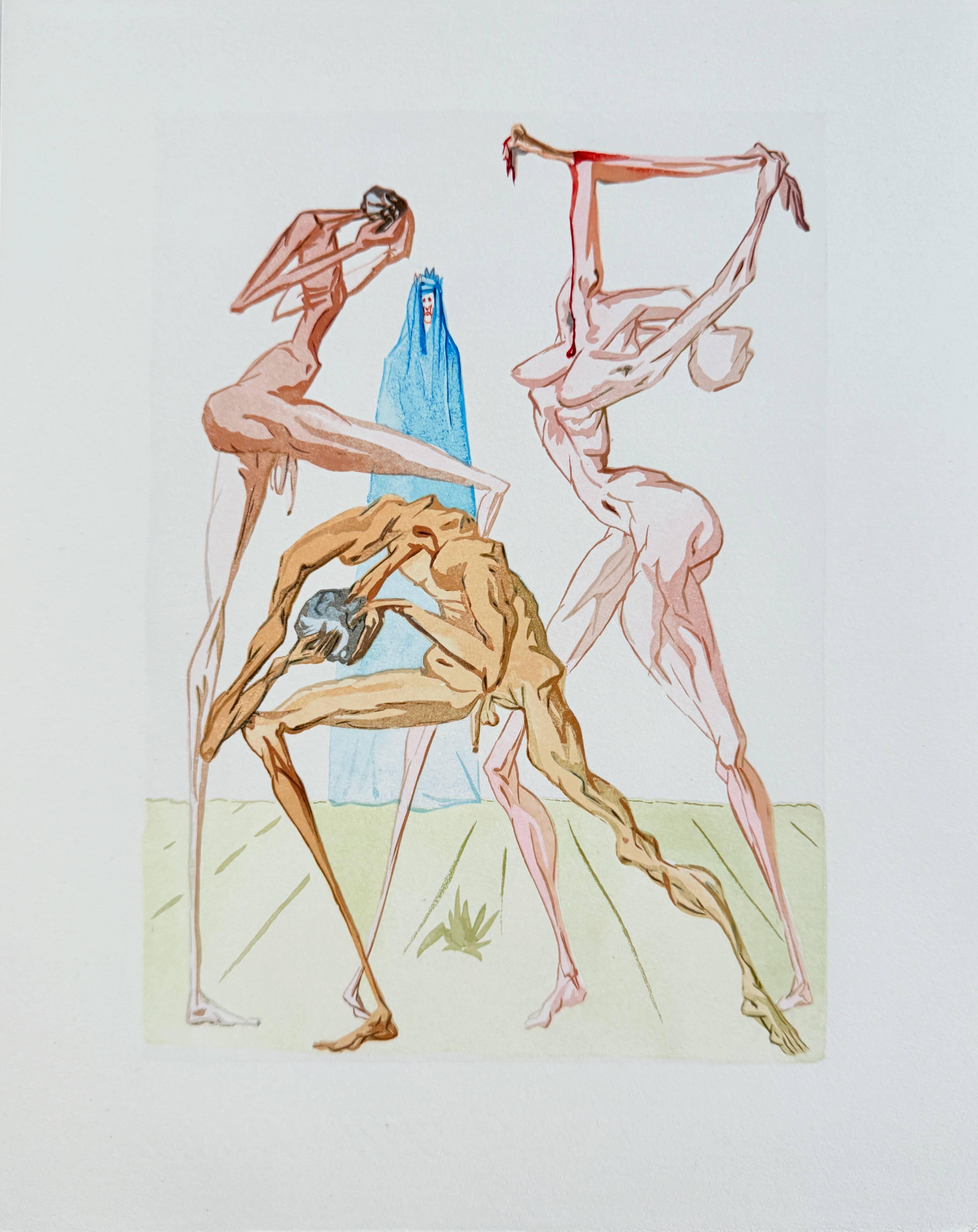 The Inferno, Canto 26 - The Dwellers of Prato - Modern Art by Salvador Dalí