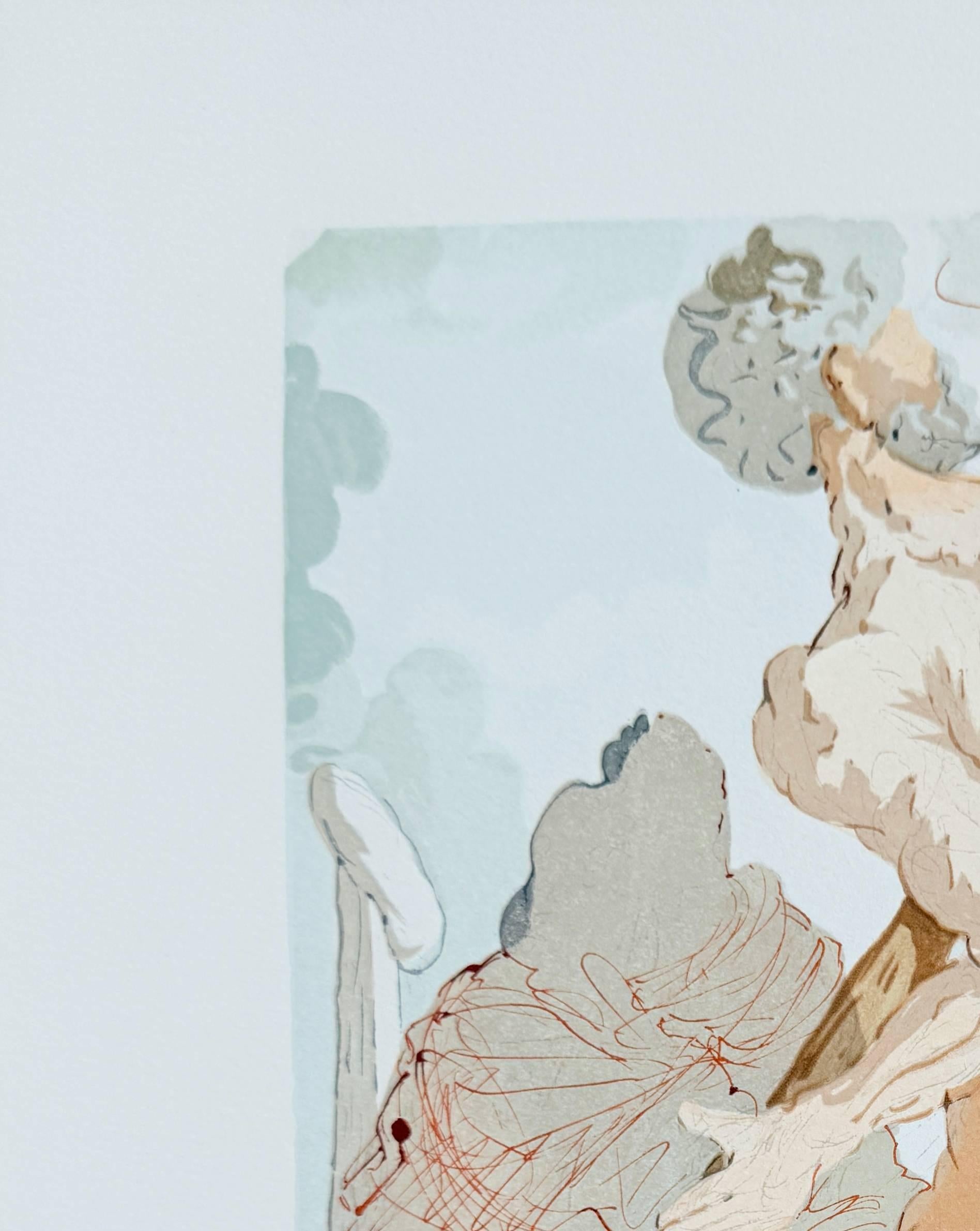 The Inferno, Canto 3 - Charon and the Shore of Acheron - Modern Print by Salvador Dalí