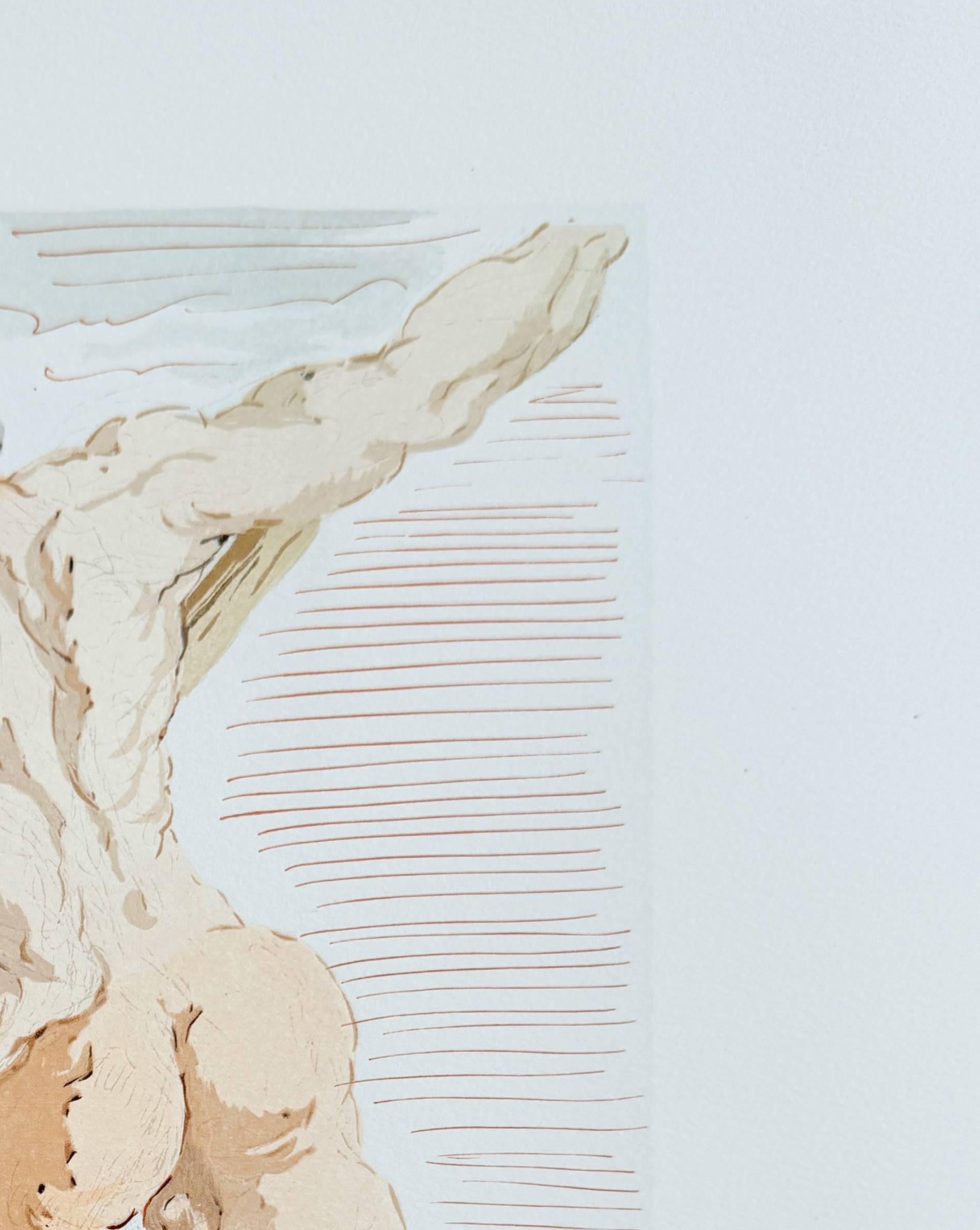 The Inferno, Canto 3 - Charon and the Shore of Acheron - Brown Print by Salvador Dalí
