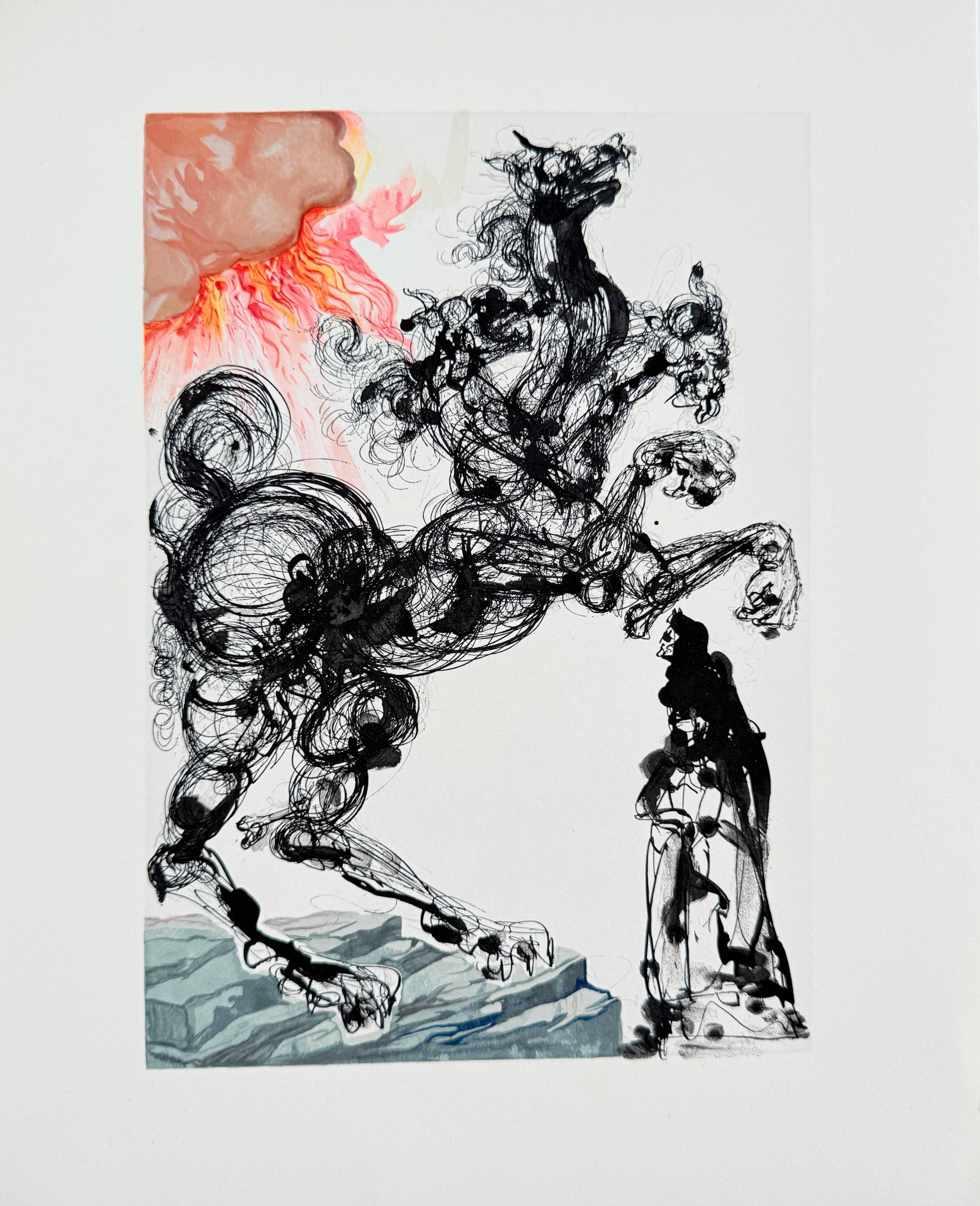 The Inferno, Canto 6 - Cerberus - Modern Art by Salvador Dalí