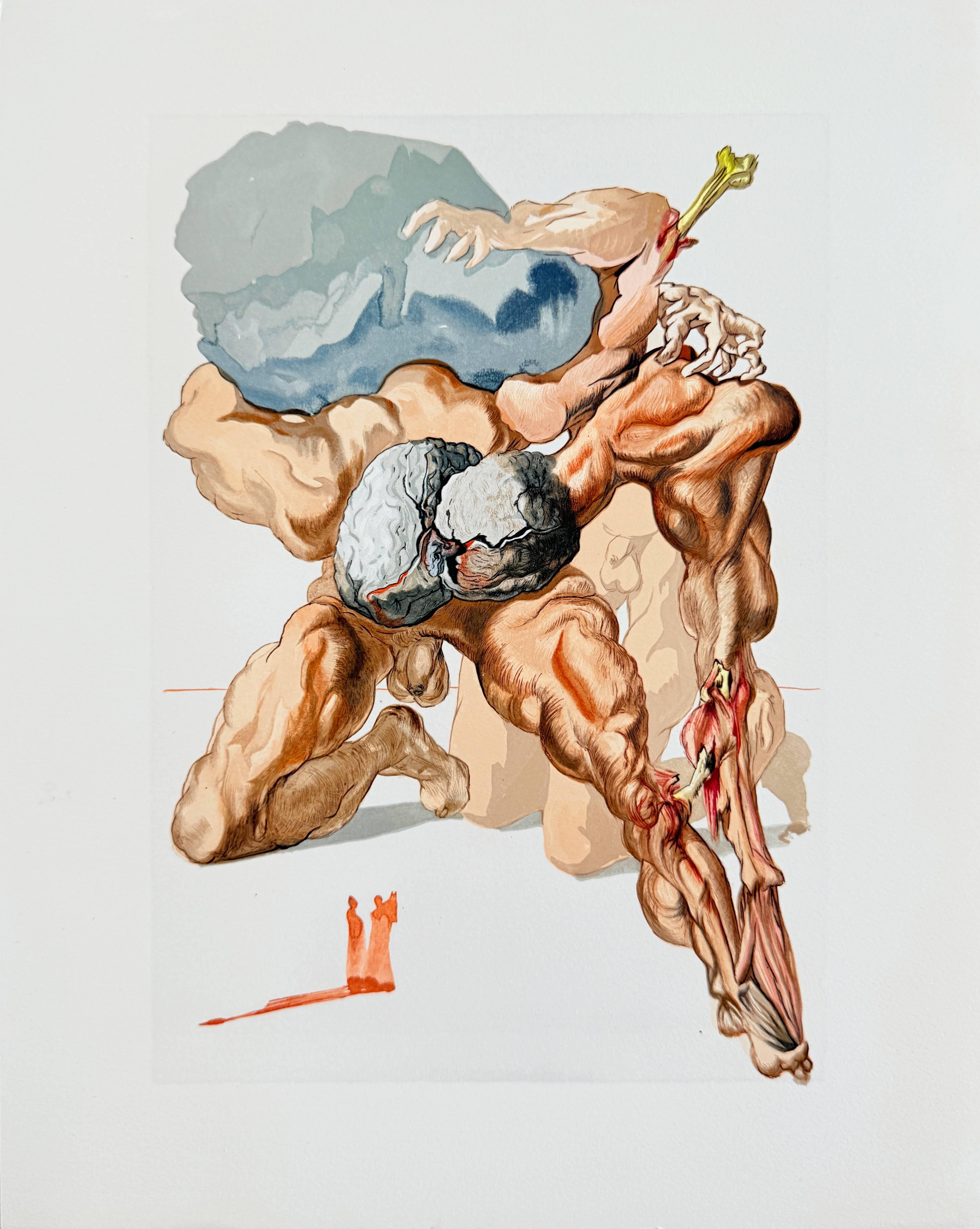The Inferno, Canto 7 - The Avaricious and the Prodigal - Print by Salvador Dalí