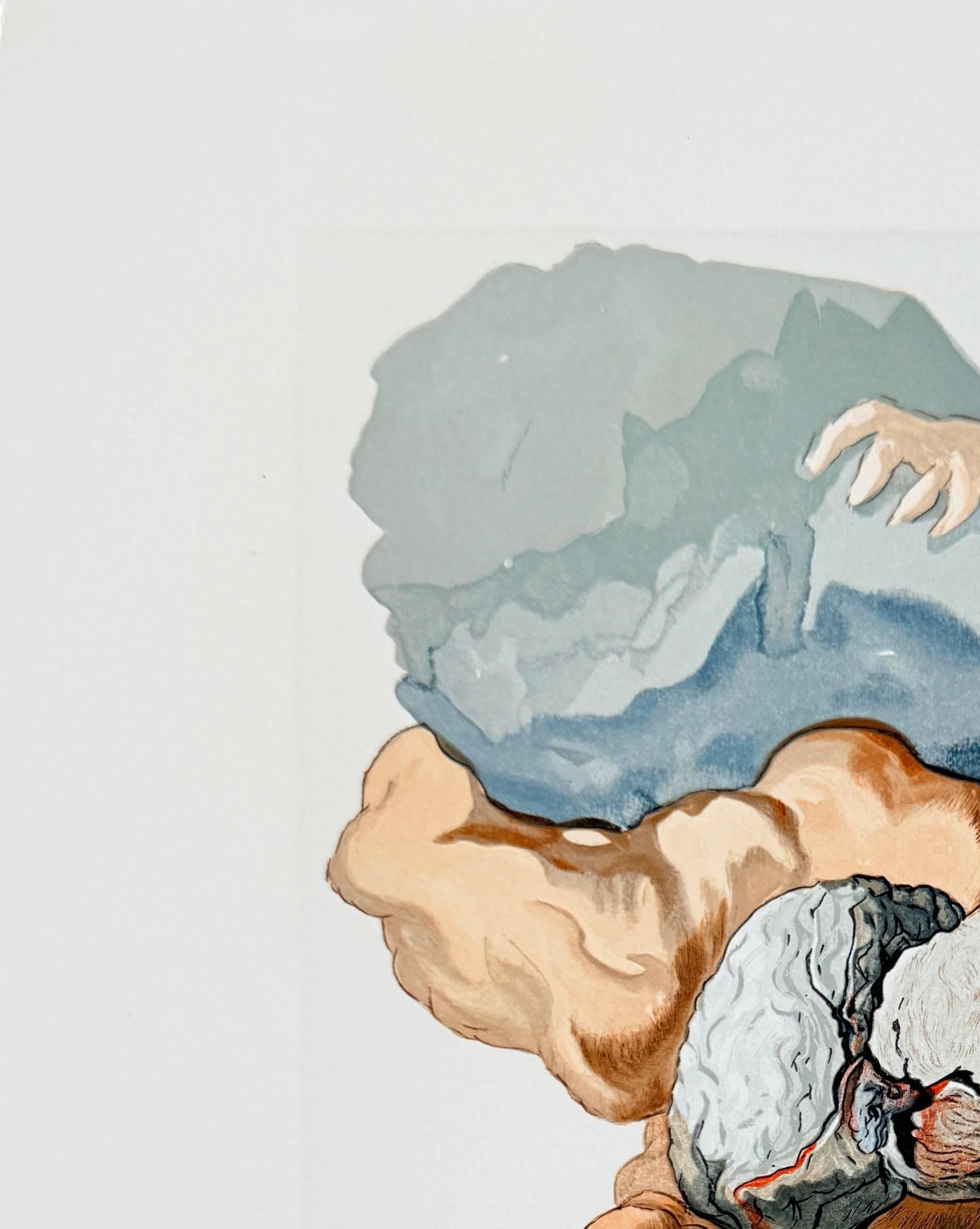 The Inferno, Canto 7 - The Avaricious and the Prodigal - Modern Print by Salvador Dalí