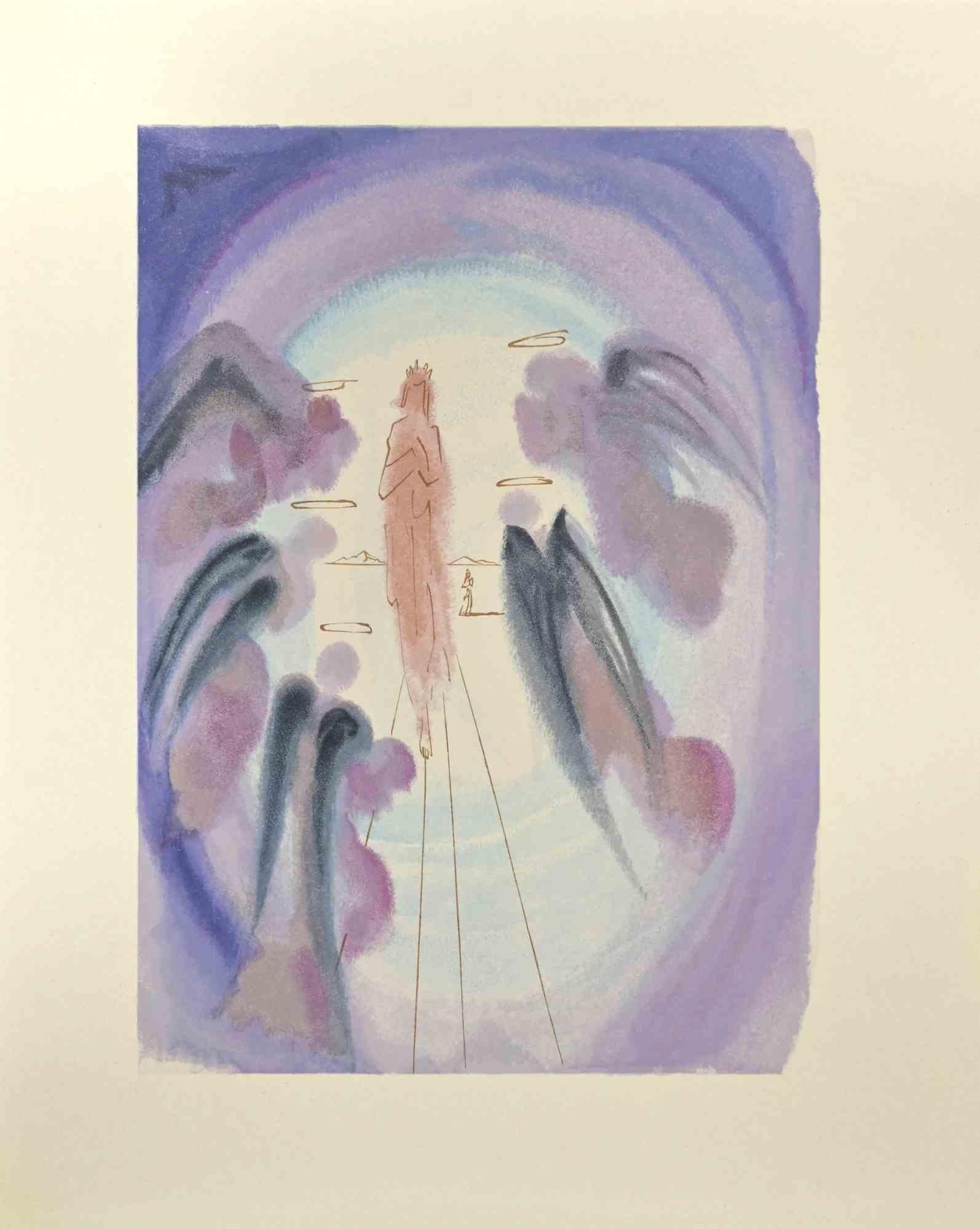Salvador Dalí Figurative Print - The Joy of the Blessed - Woodcut  - 1963