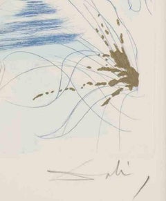 The Kiss - Original Etching attr. to S. Dalì - 1971