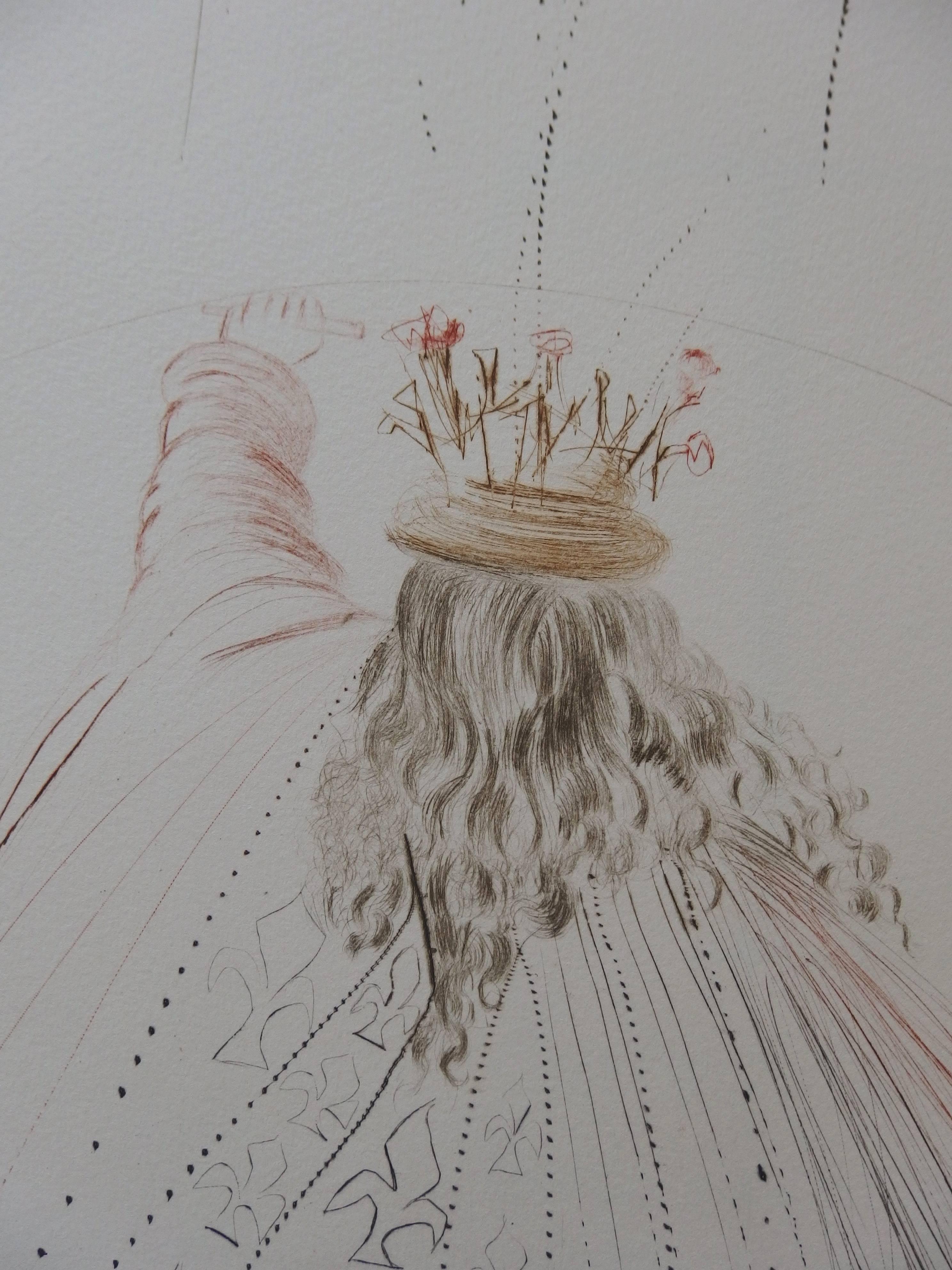 The Knights of King Arthur - Original Etching, Handsigned  (Field #70-10M) - Surrealist Print by Salvador Dalí