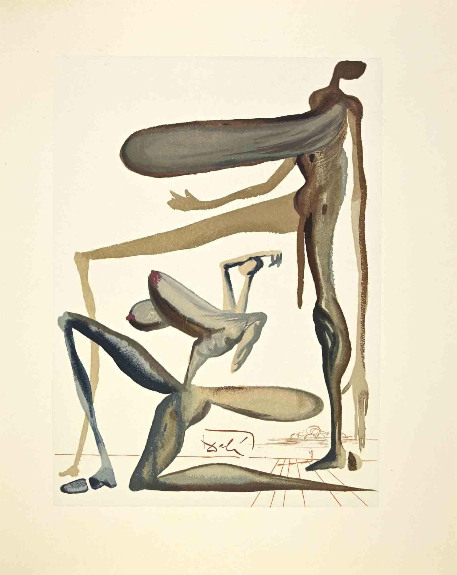 Salvador Dalí Figurative Print - The Lavishness - Woodcut - 1963