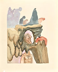 The Liars - Original Woodcut Print attr. to Salvador Dalì - 1963