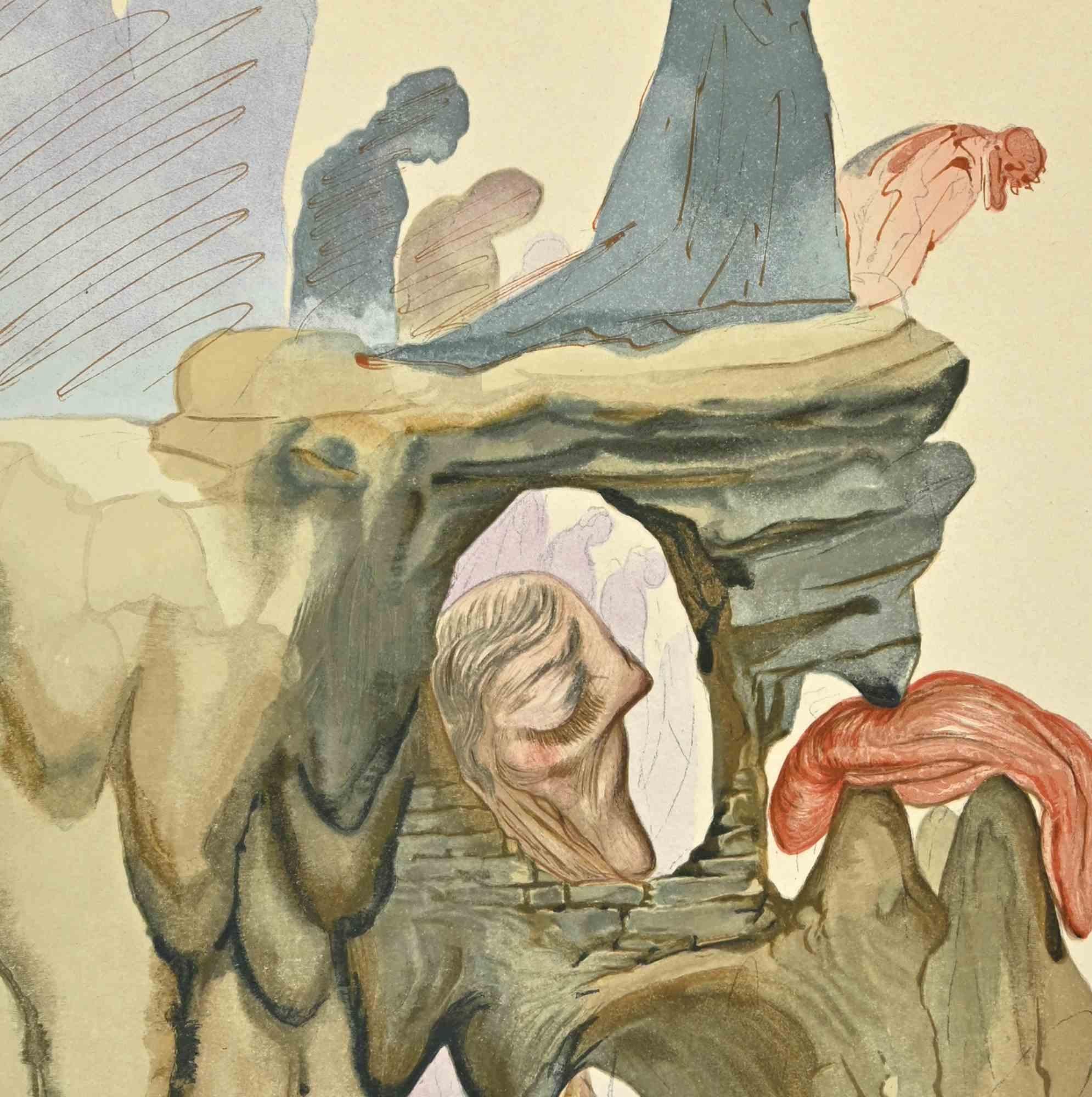 Les larmes - gravure sur bois - 1963 - Print de Salvador Dalí