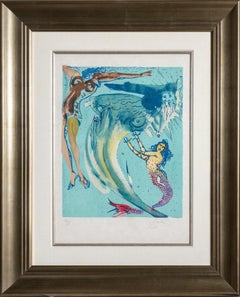 The Little Mermaid, Framed Lithograph by Salvador Dali