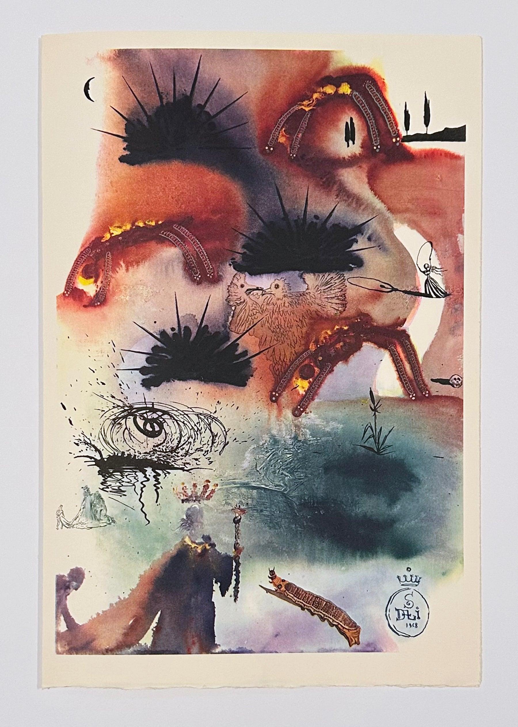 La Quadrille de homard, d'Alice au pays des merveilles - Marron Abstract Print par Salvador Dalí