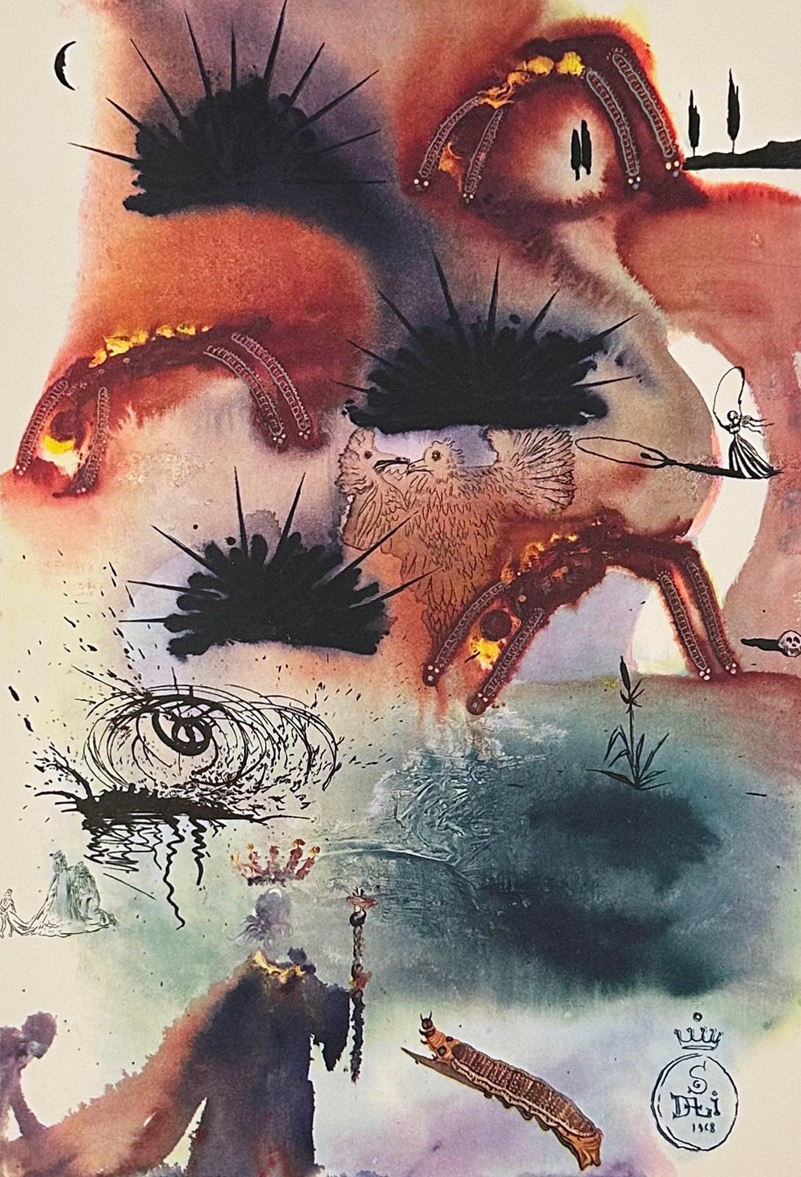 Abstract Print Salvador Dalí - La Quadrille de homard, d'Alice au pays des merveilles