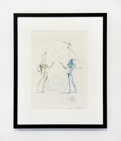Salvador Dali "The Lovers Condemned" Drypoint Print