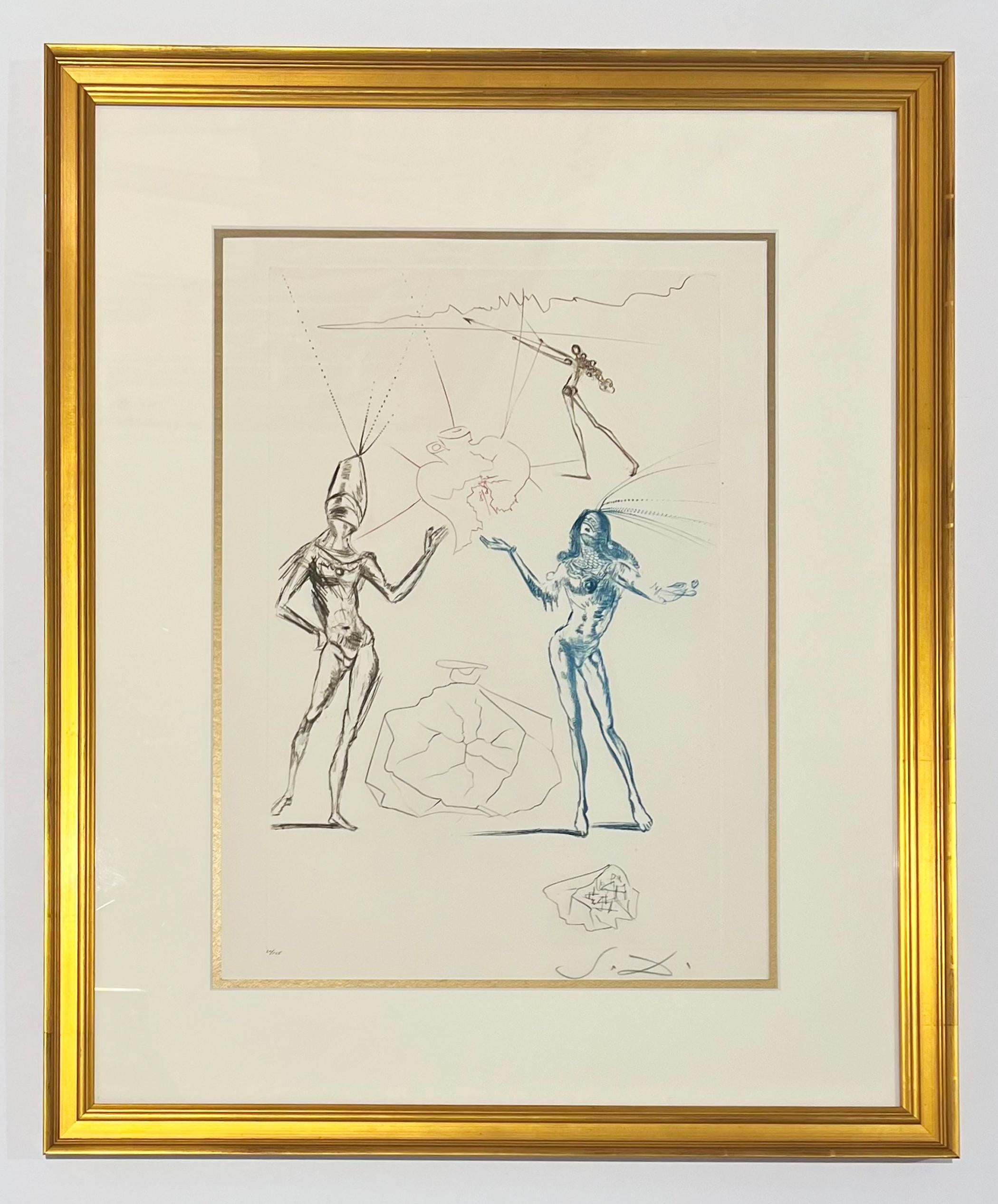 The Lovers Condemned, from Tristan and Iseult - Print by Salvador Dalí